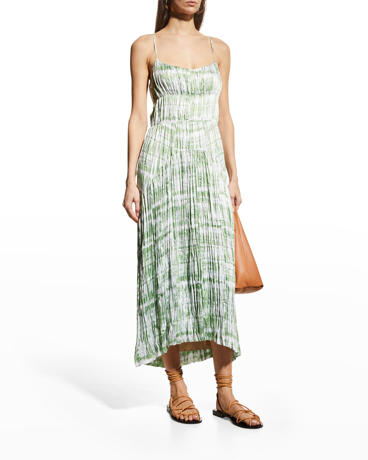 Vince Tie-Dye Ruched Cami Dress