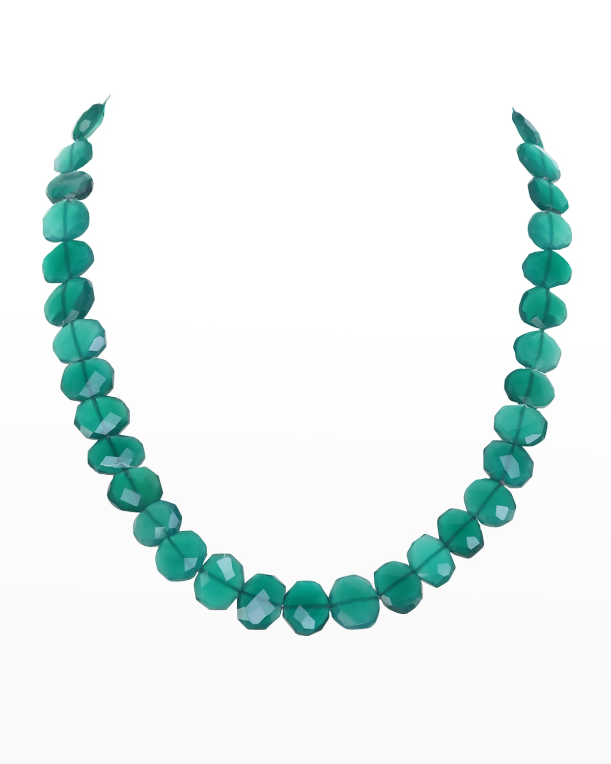 Margo Morrison Flat Faceted Gemstone Necklace, 17"L