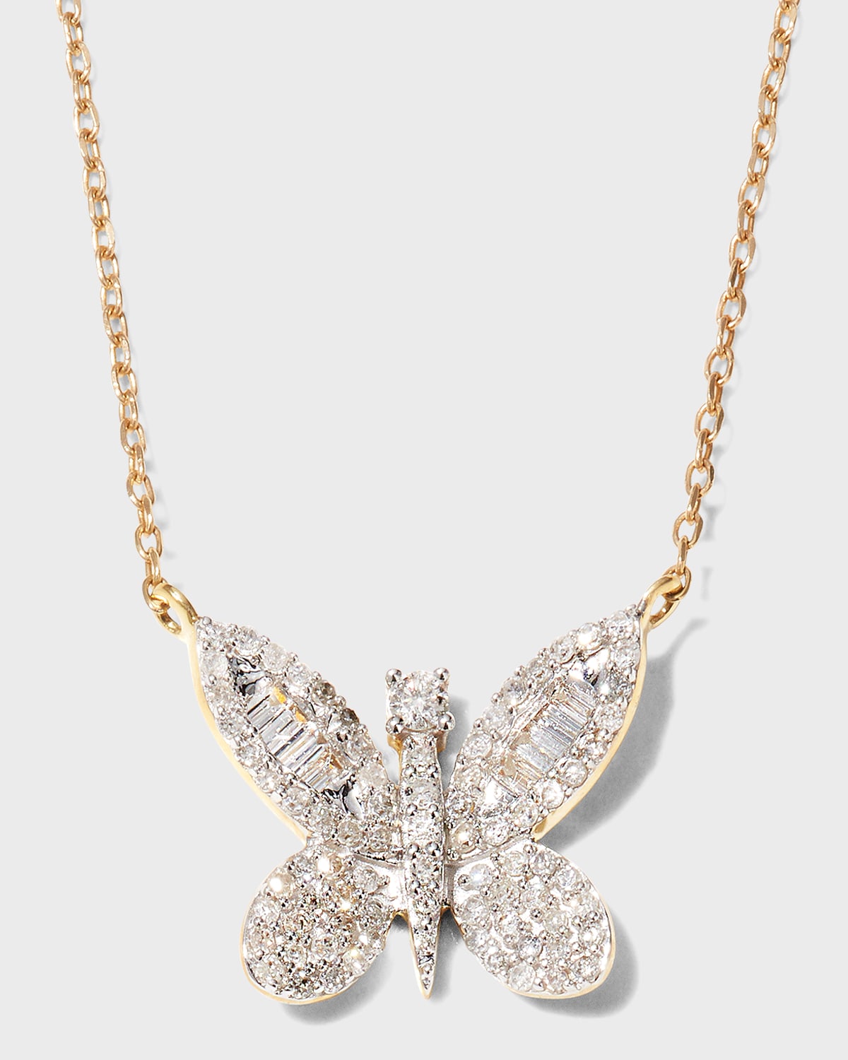 Stone And Strand Jumbo Butterfly Necklace In Gold
