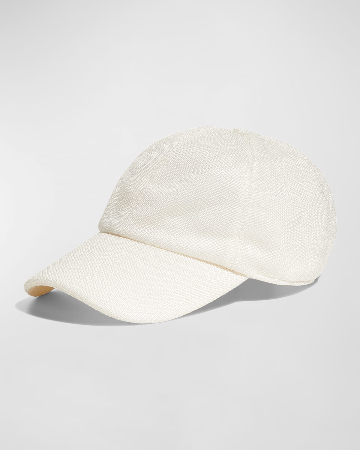 The Row Caspian Silk-piqué Baseball Cap In White