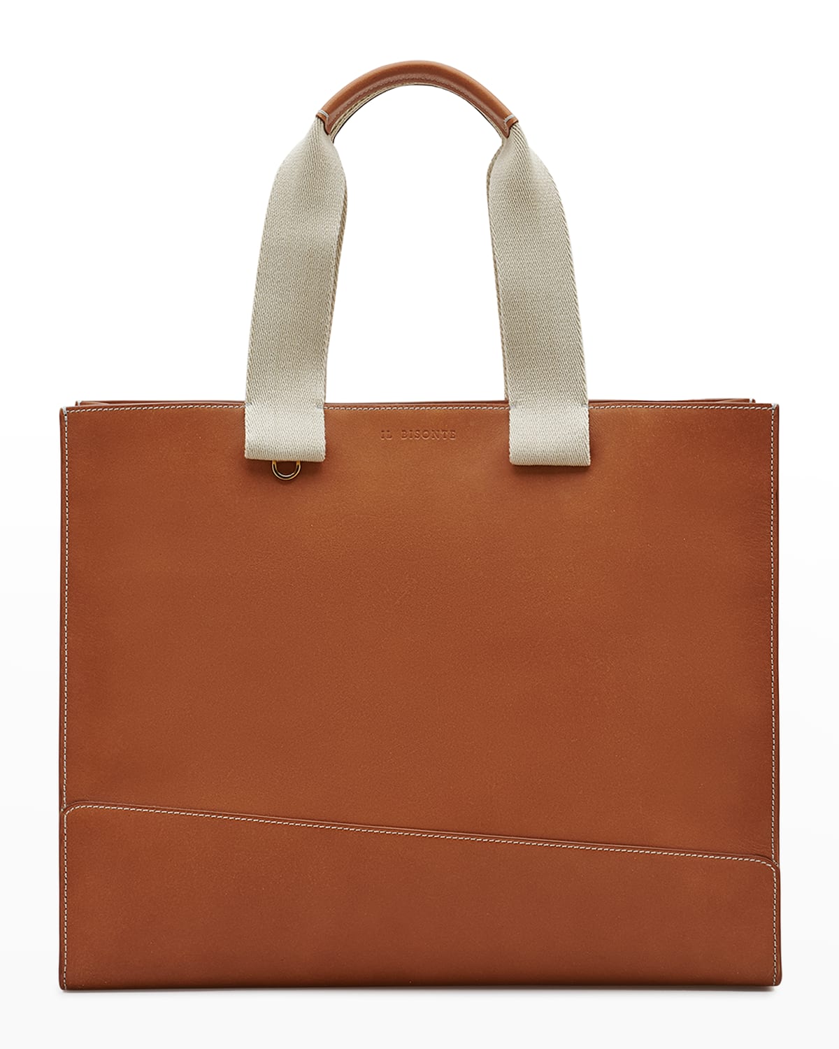 Il Bisonte Sole Large Leather Tote Bag In Natural