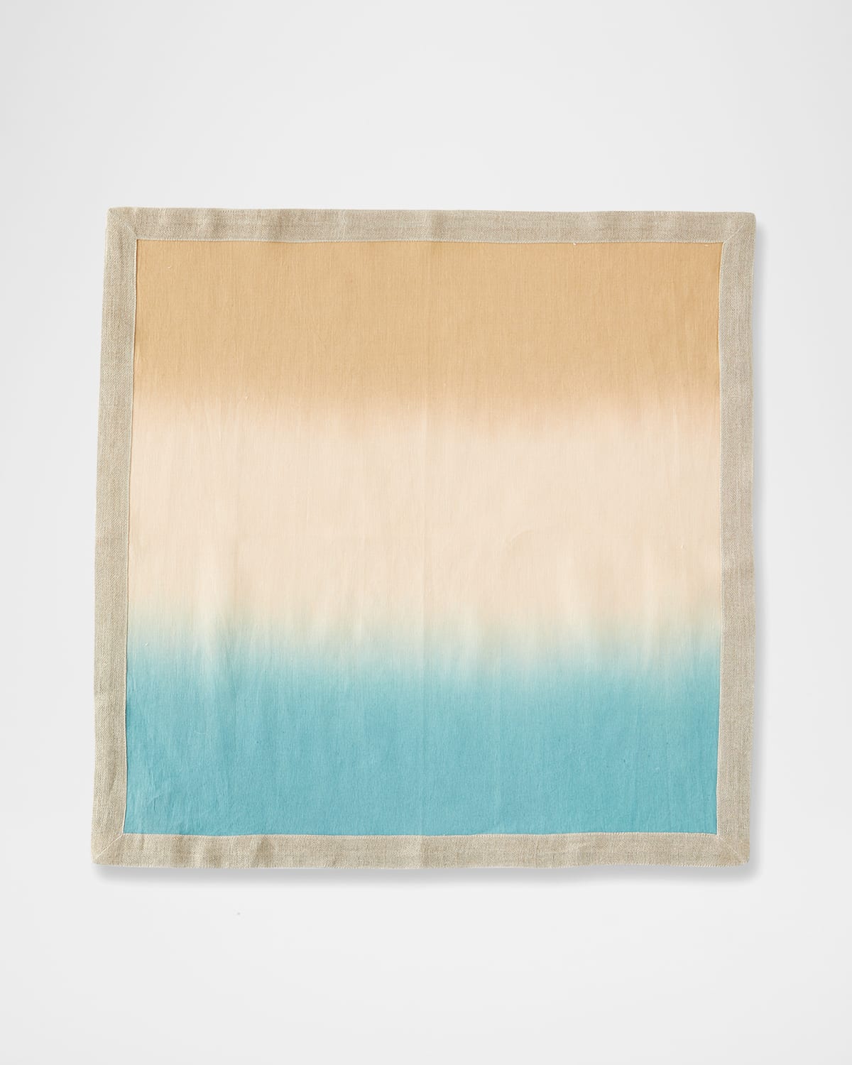 Shop Kim Seybert Dip-dye Napkin In Natural/seafoam