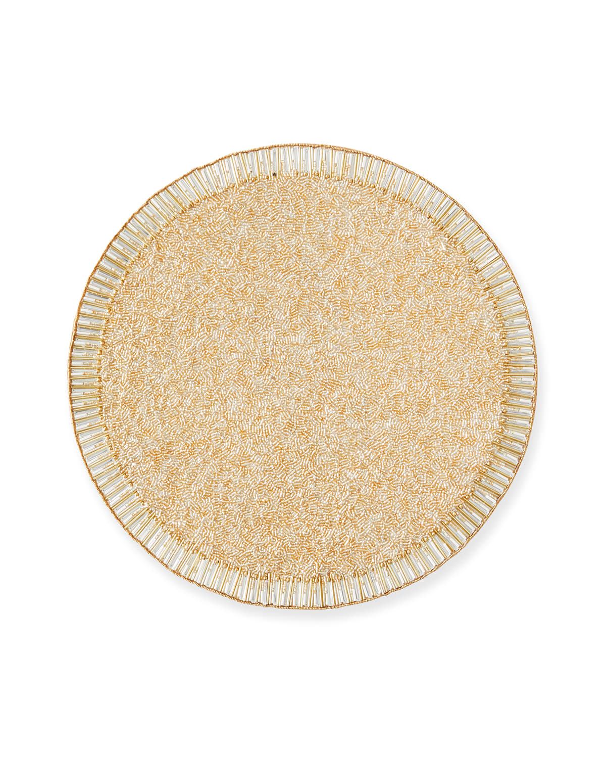 Shop Kim Seybert Bevel Placemat In Gold/silver