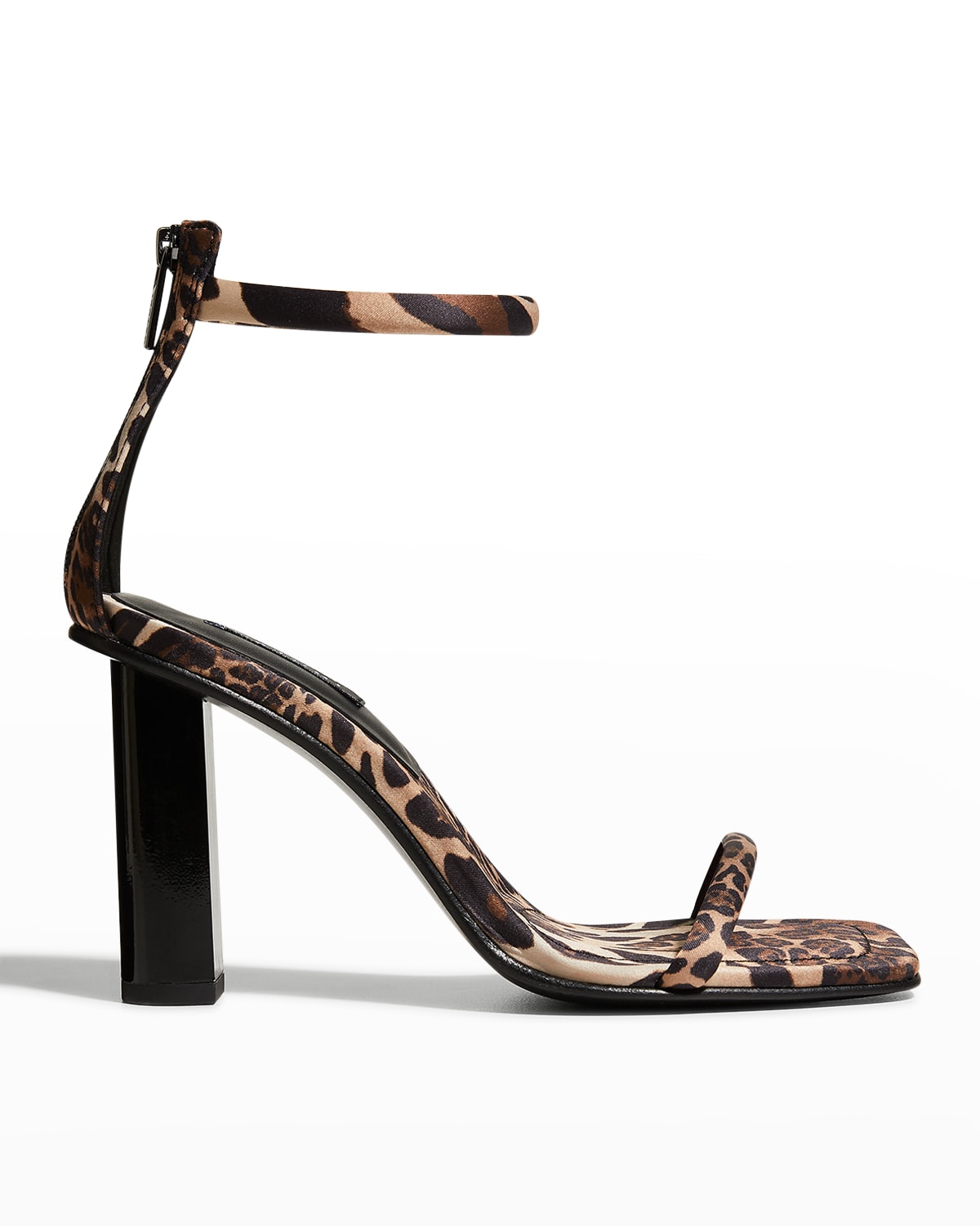 Natori Glow Luxe Leopard Satin Block Heel Sandal In Luxe Leopard