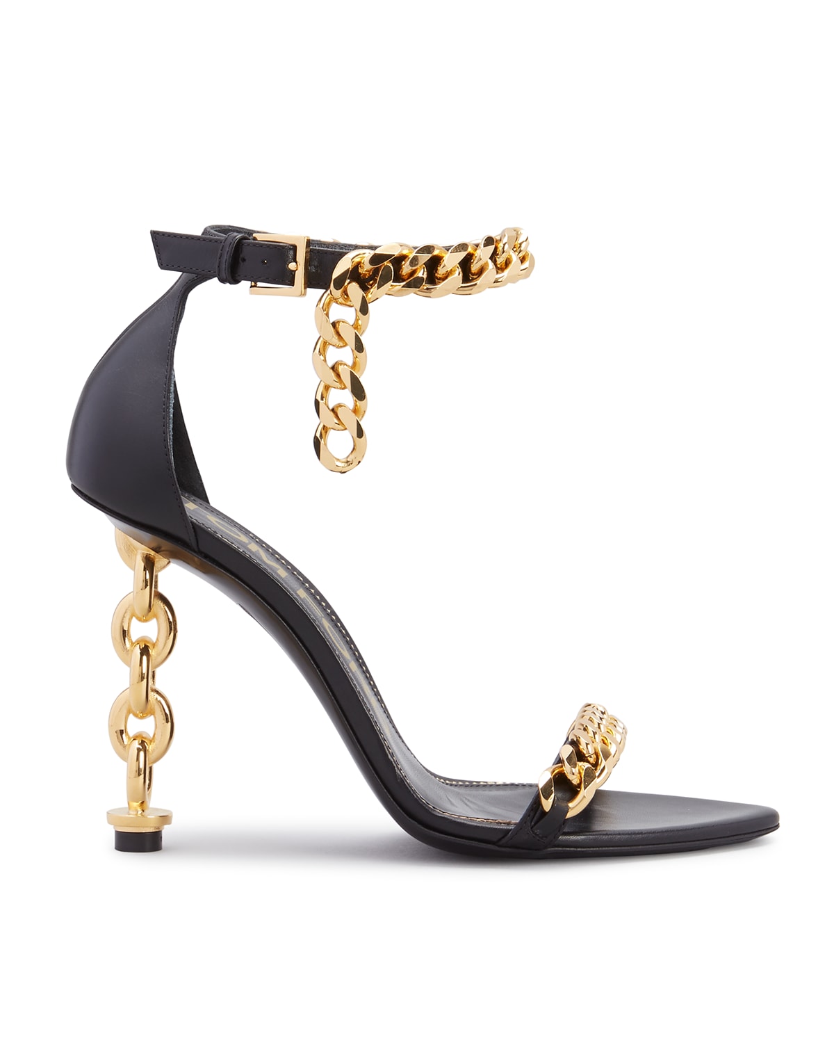 TOM FORD Chain Ankle-Strap Sculptural-Heel Sandals