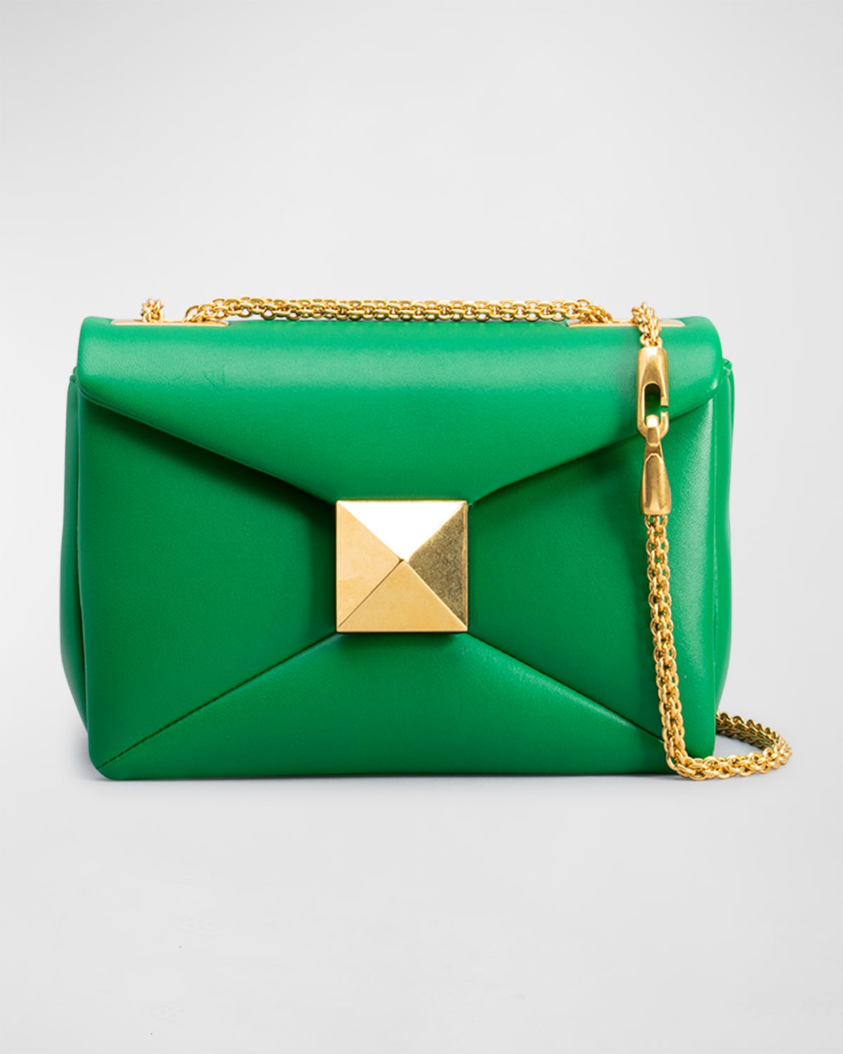 Valentino Garavani Men 'University' Handbag Green,Brown OS Solid colour,Monogram Linen,Cotton
