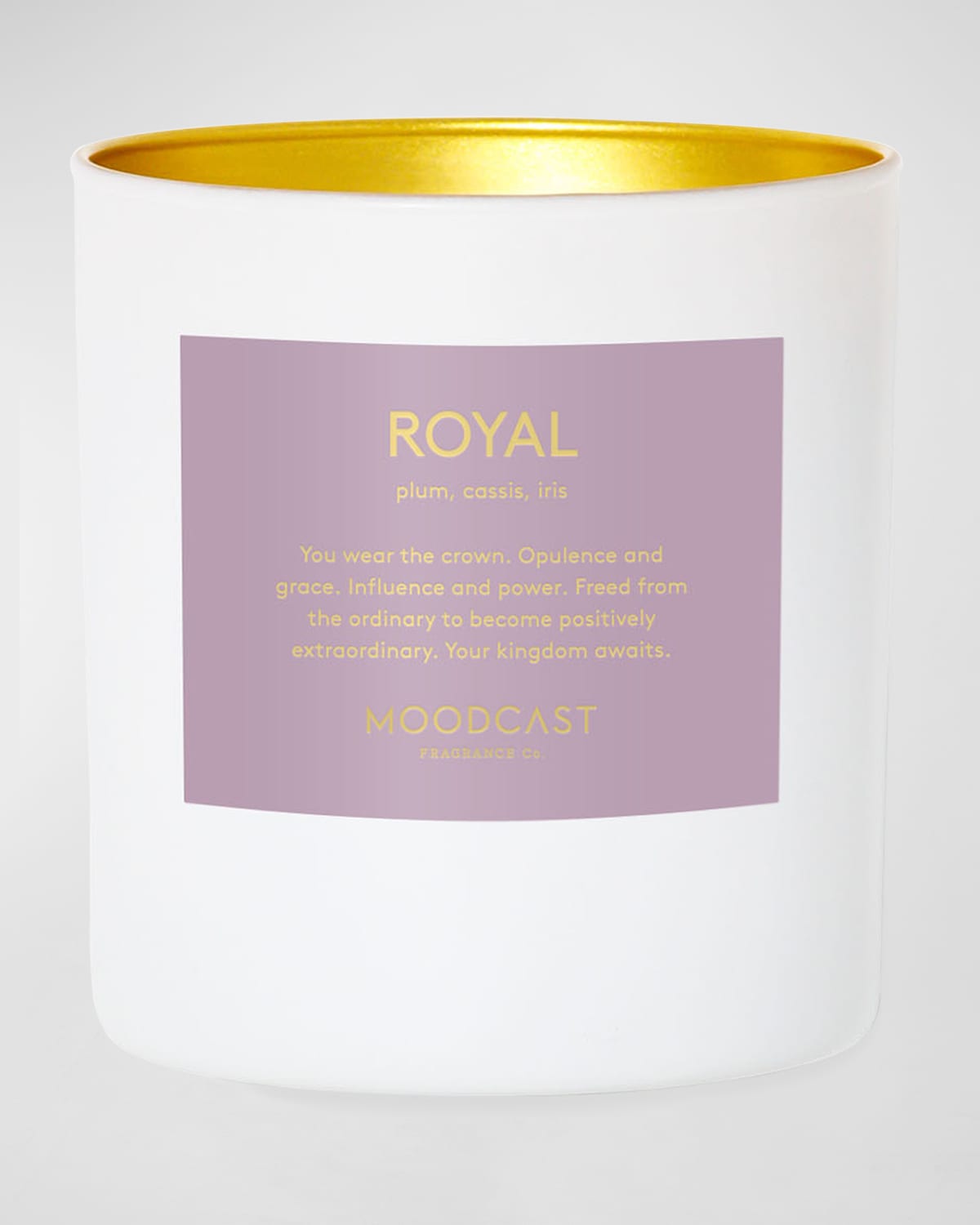 Shop Moodcast Fragrance Co. 8 Oz. Royal Candle In White And Gold