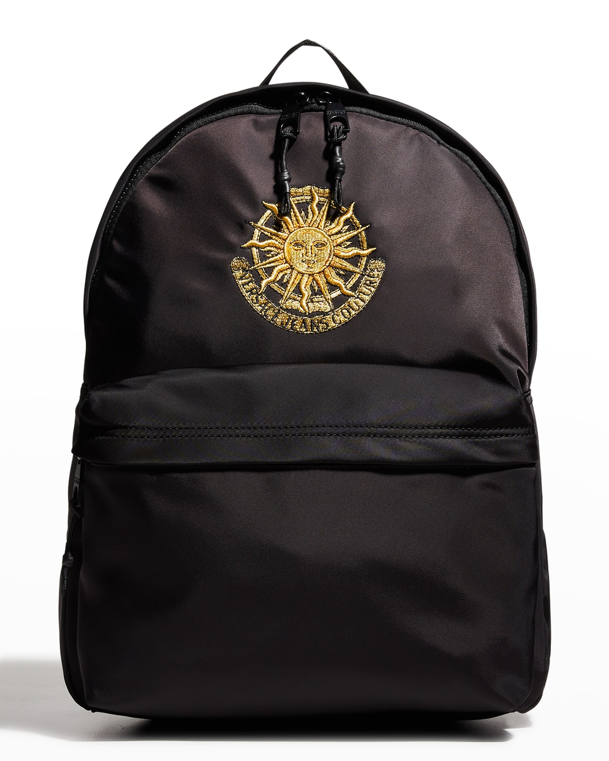 VERSACE JEANS COUTURE MEN'S EMBROIDERED-LOGO NYLON BACKPACK