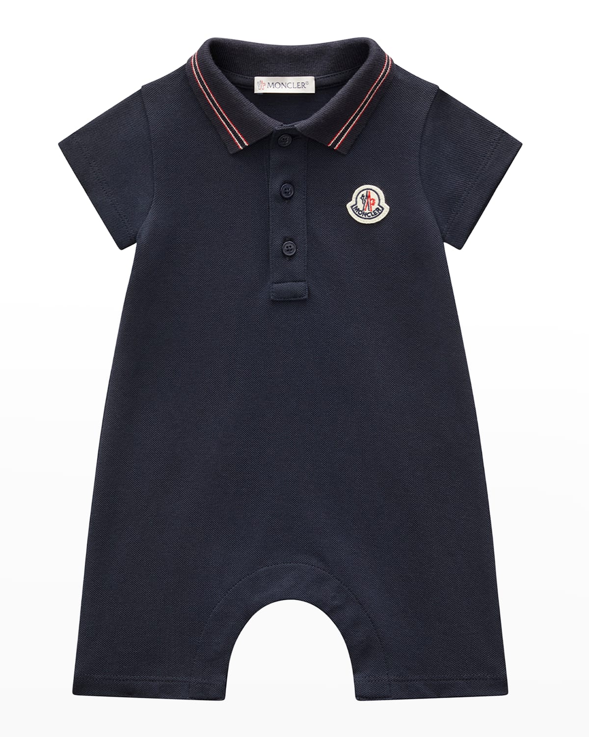 Boy's Logo Embroidered Polo Playsuit, Size 3-18M