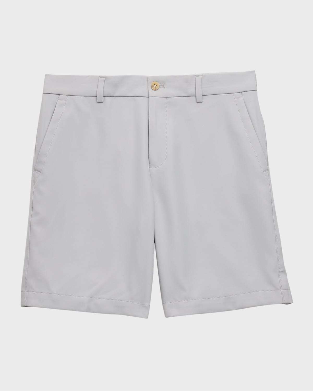 Peter Millar Kids' Boy's Salem Performance Youth Shorts In Gray