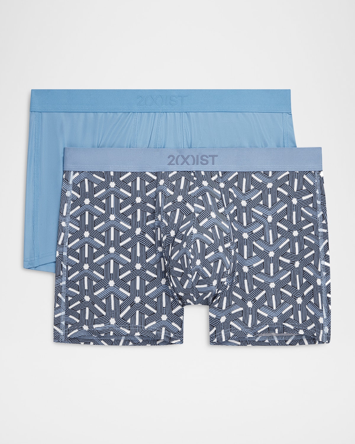 2(x)ist Men's Sliq Stretch Trunks In Infinity Chain/malib