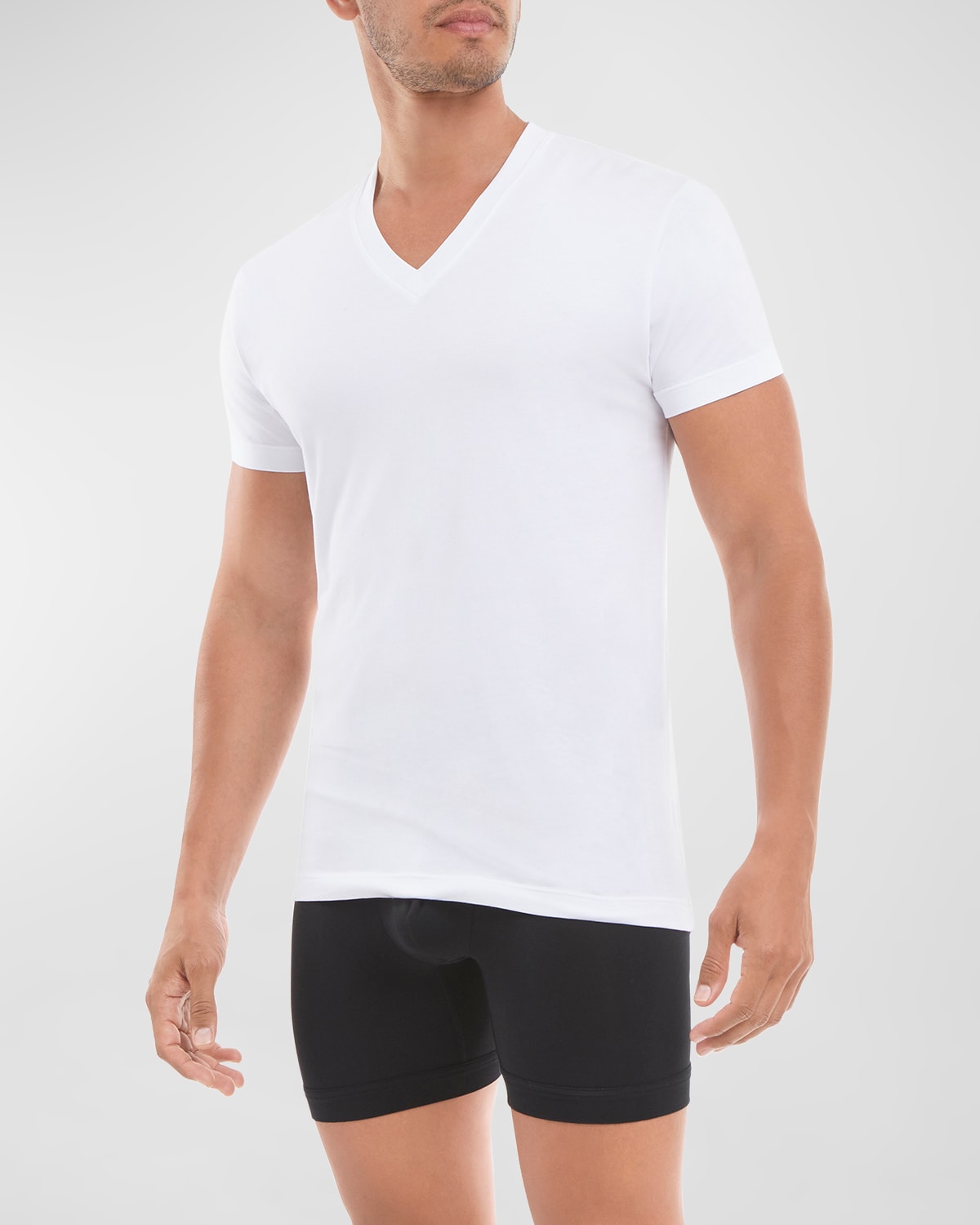 2(x)ist Men's Pima Luxe Slim Fit V-neck T-shirt In White