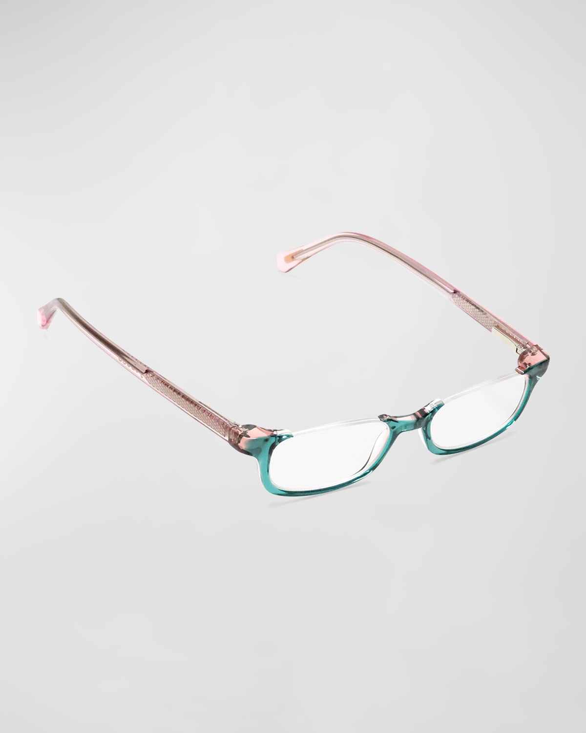 Eyebobs What Inheritance Semi-Rimless Rectangle Acetate Reader Glasses