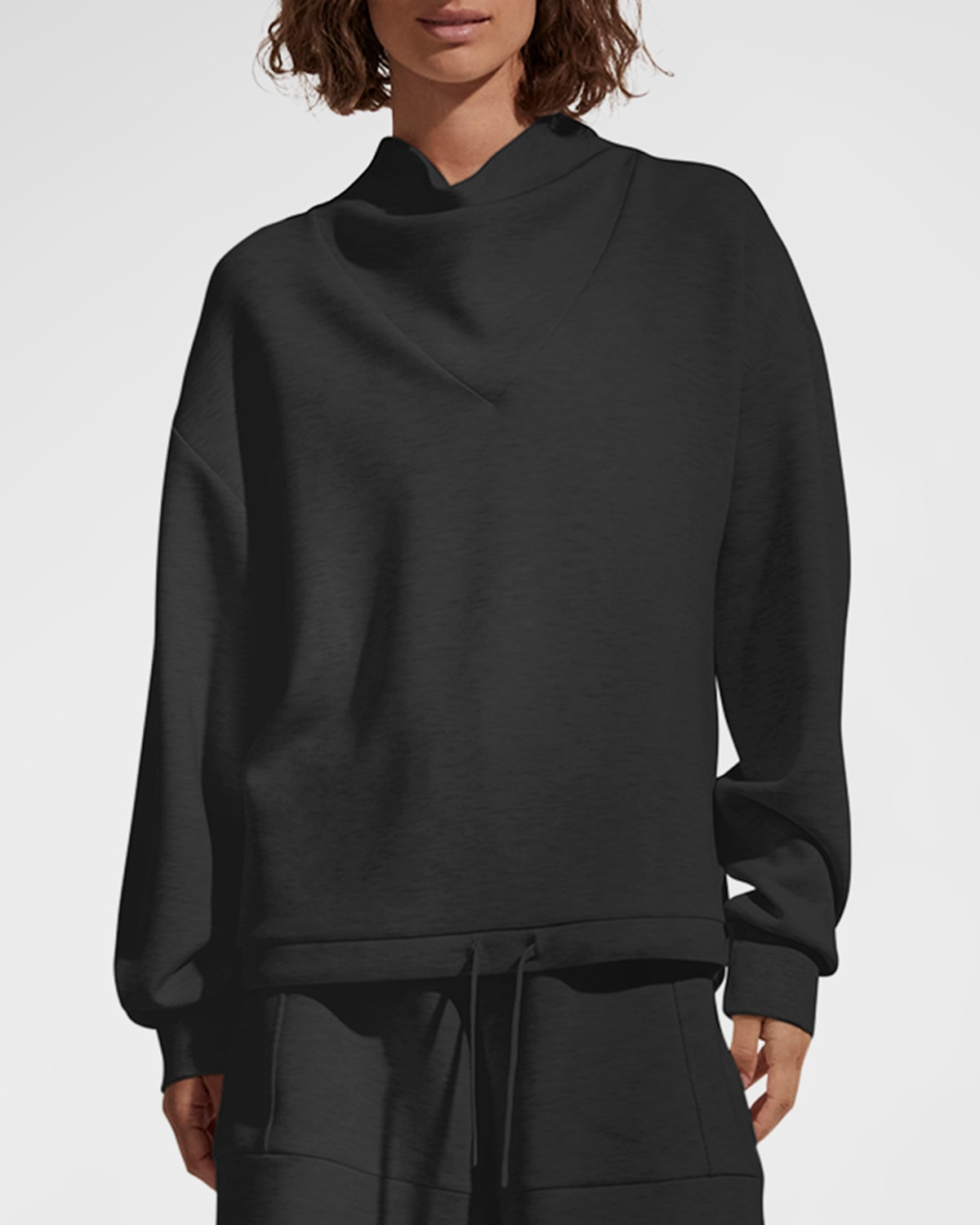 Varley Betsy Turtleneck Sweatshirt In Black