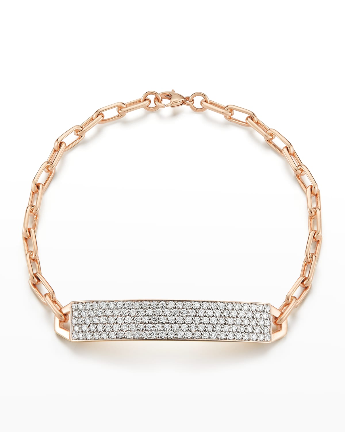 Carrington Rose Gold Diamond ID Bracelet