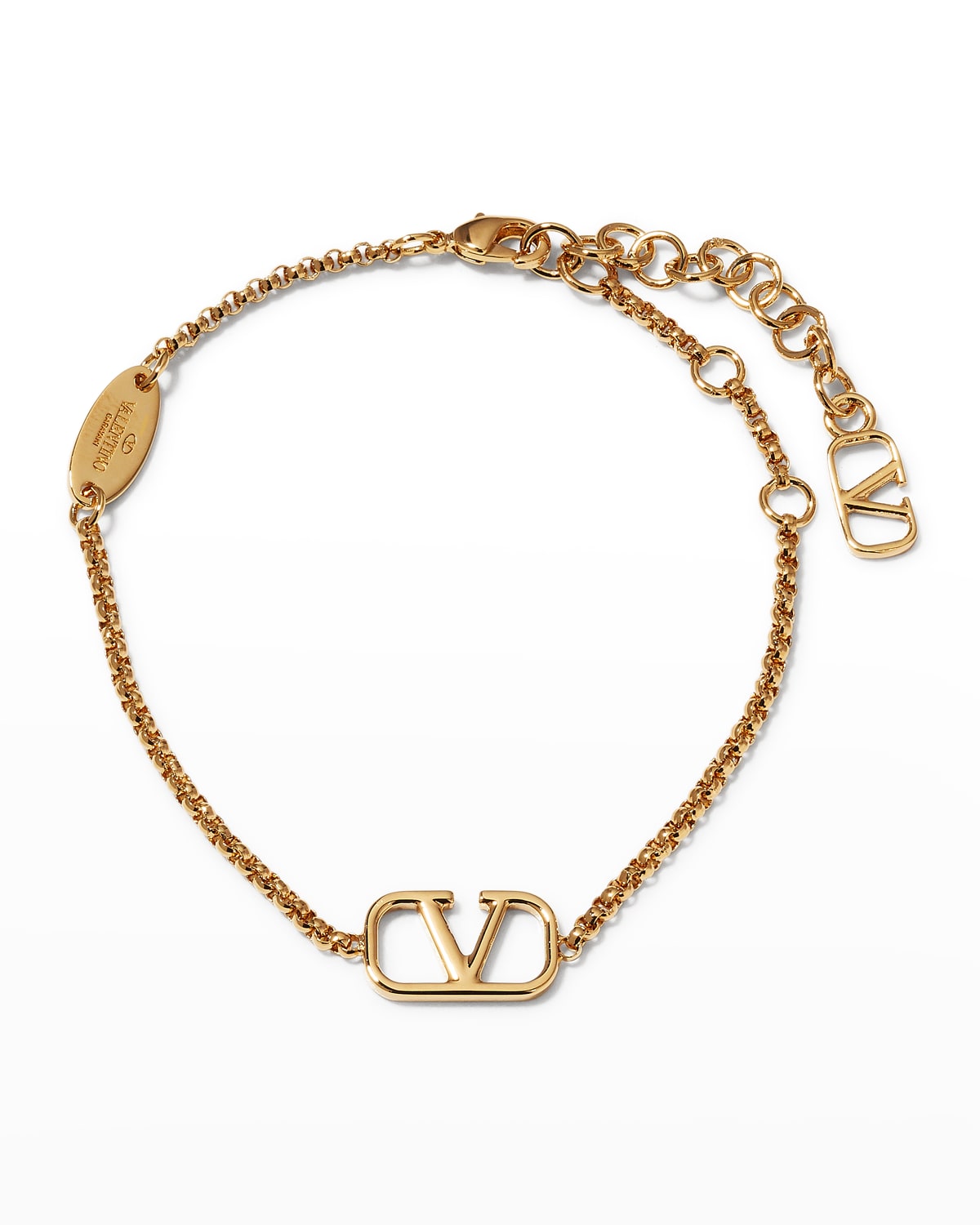 Valentino Garavani Logo Chain Soft Bracelet In Gold ModeSens