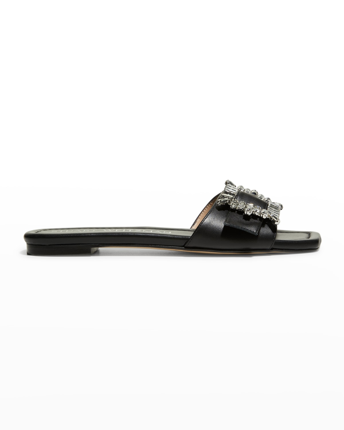 Stuart Weitzman 'shine Buckle' Square Toe Crystal Embellished Buckle