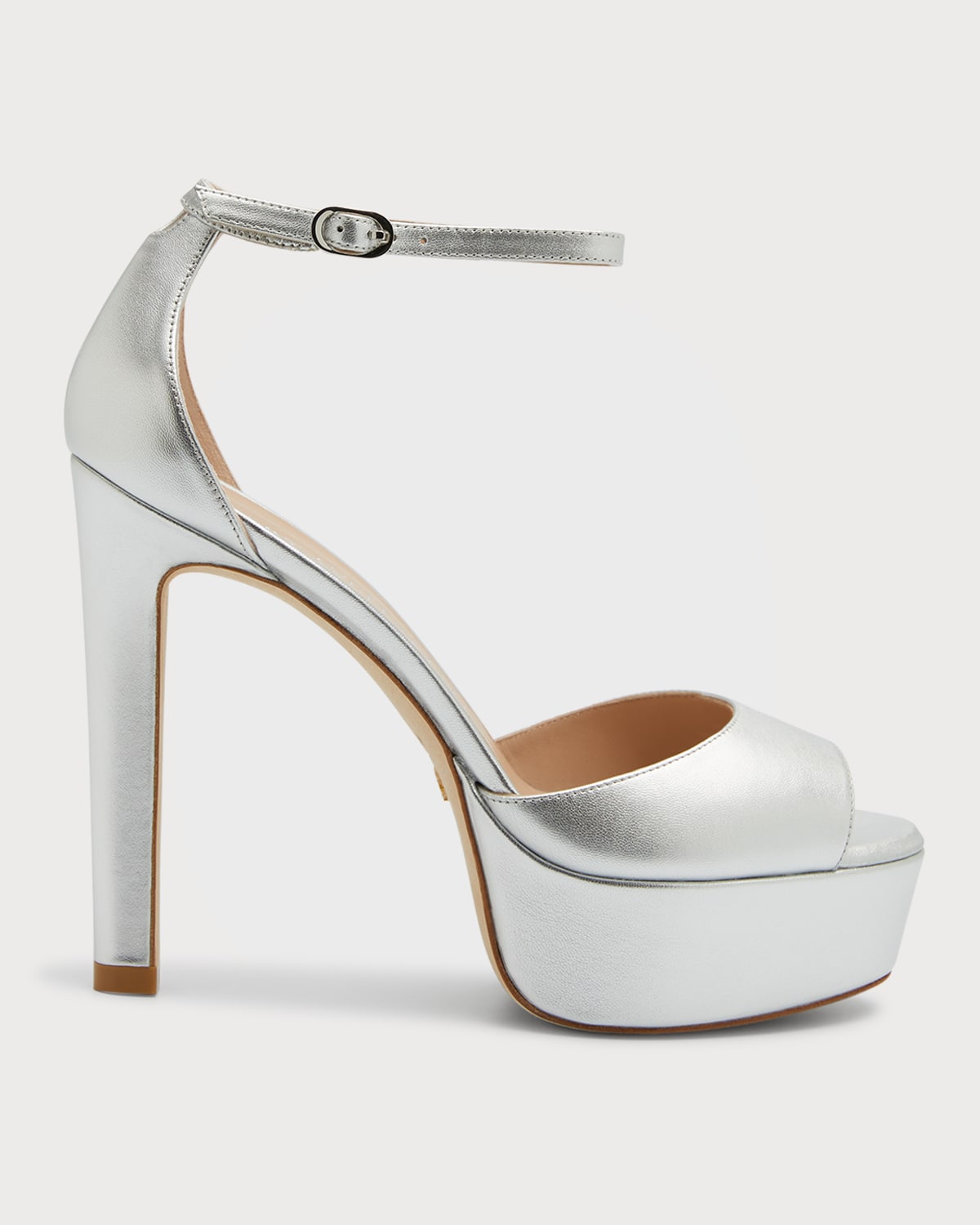 Shop Stuart Weitzman Discoplatform Sandals In Silver