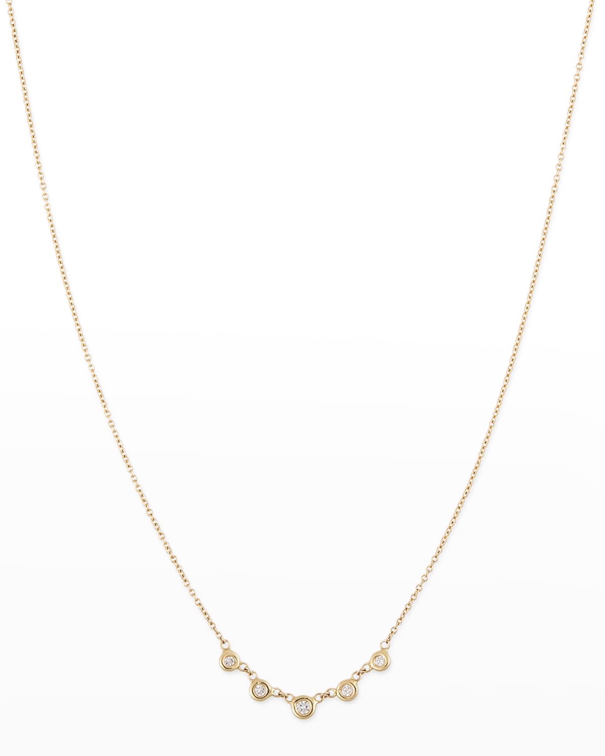 Yellow Gold 5-Diamond Emily Necklace