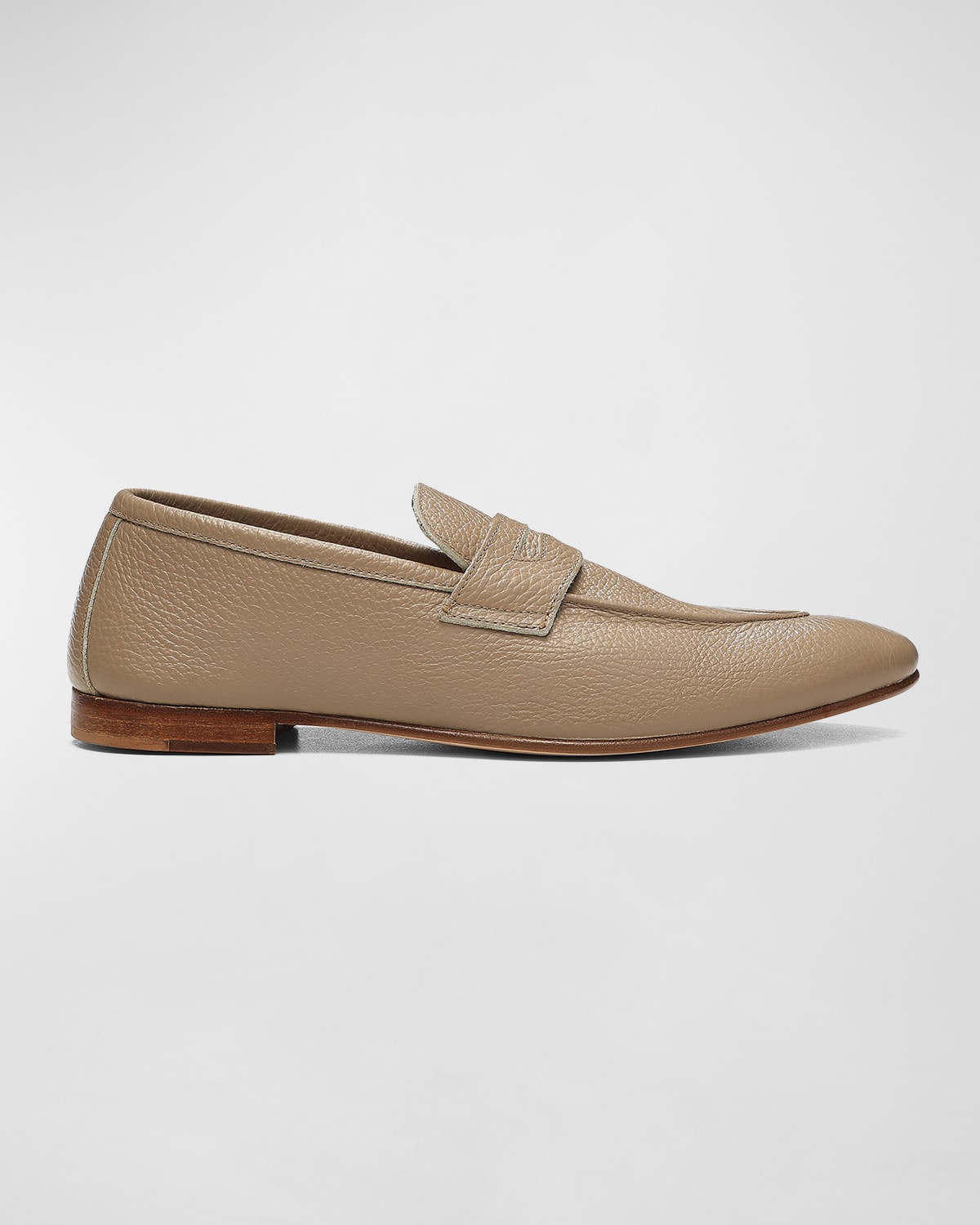 Donald Pliner Men's Tender Leather Penny Loafers In Taupe