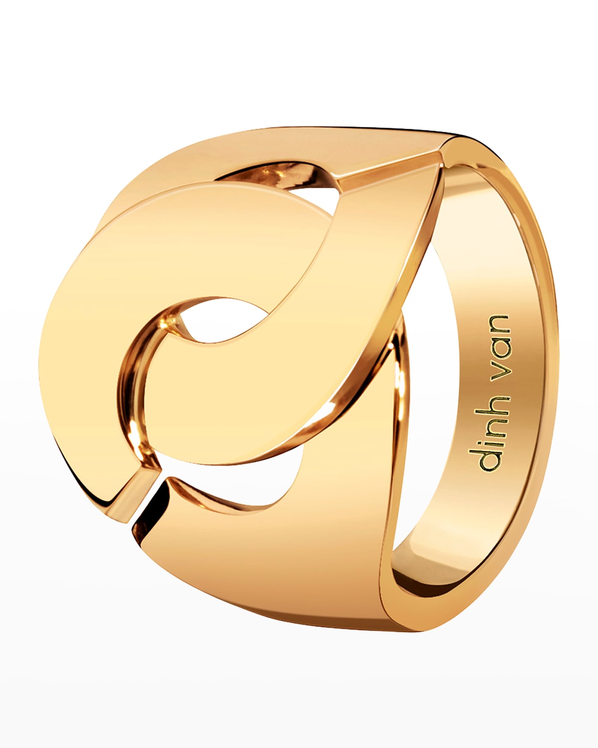 Shop Dinh Van Yellow Gold Menottes Ring