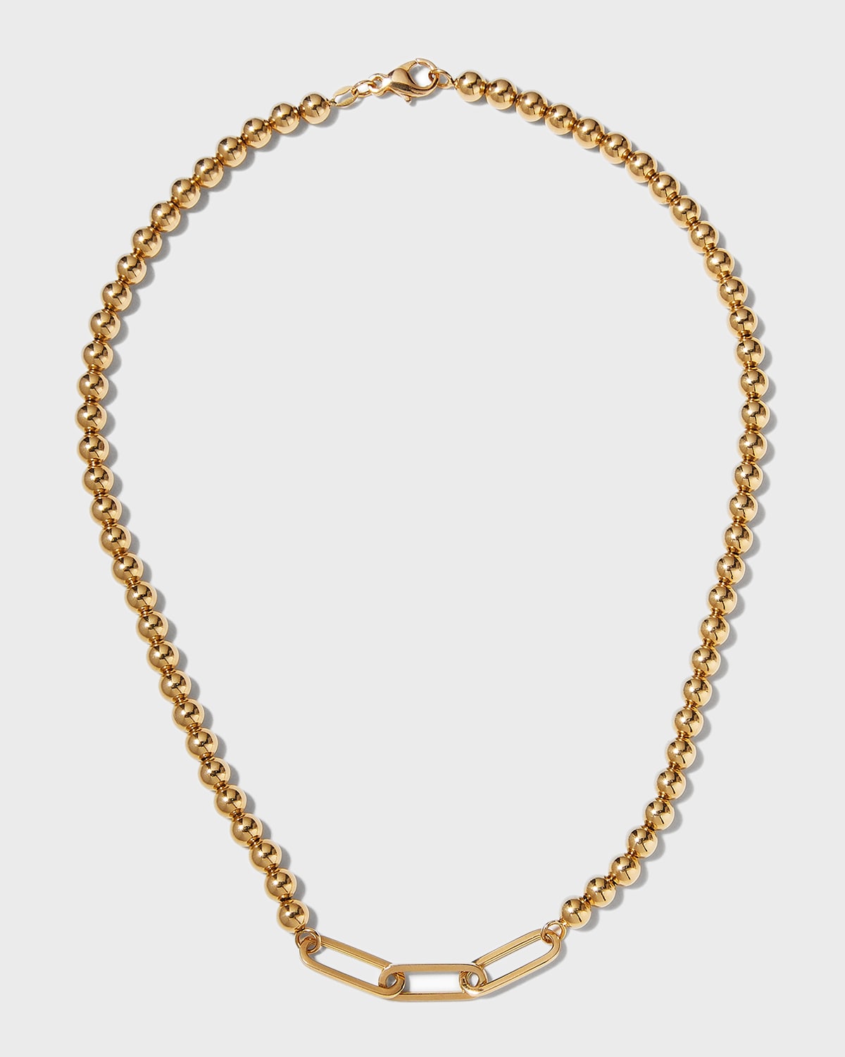 Fern Freeman Jewelry Yellow Gold Small Ball-Chain Multi-Link Necklace