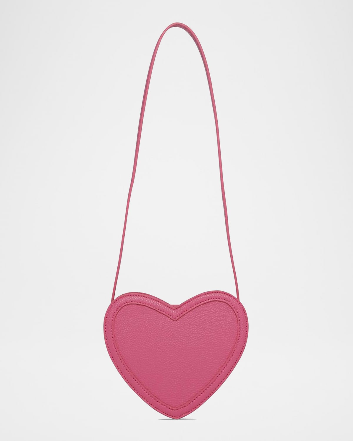 Molo Kids' Girl's Heart-shaped Crossbody Bag In Bubblegum