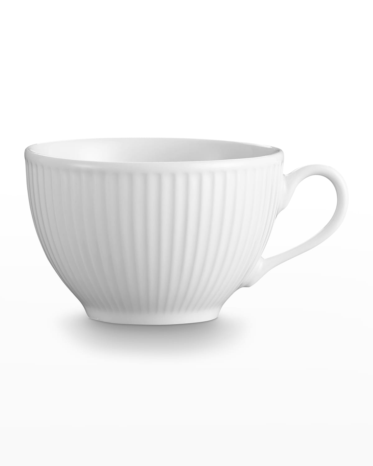 Shop Pillivuyt Plisse Set Of 4 Tea Cups - 5 Oz. In White