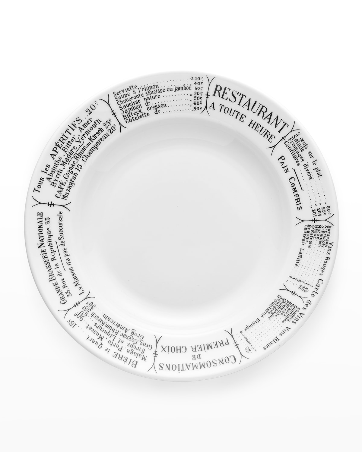 Brasserie Set Of 4 Soup Plates - 9" Diam., 8 Oz.