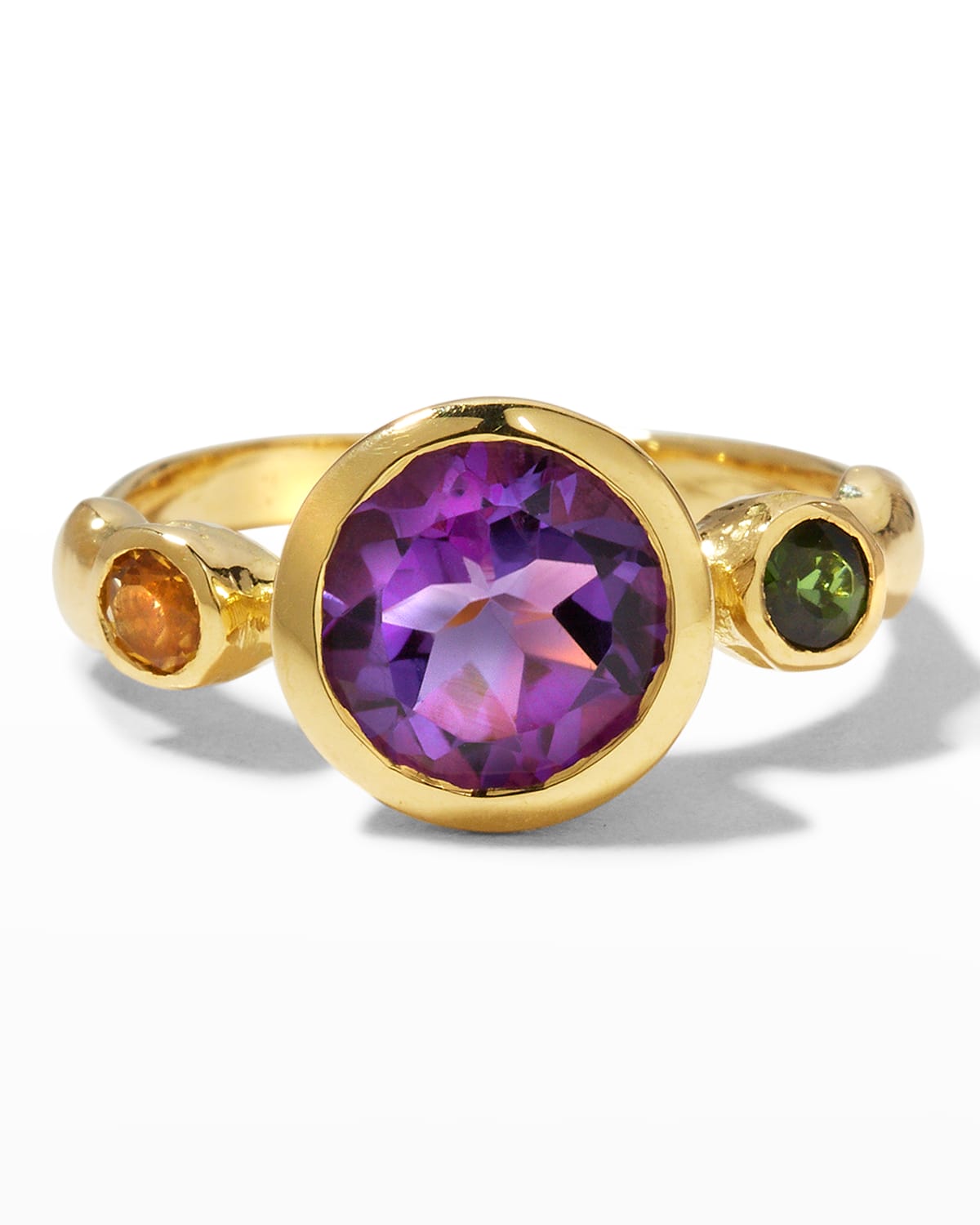 Lee Brevard Sybil Ring with Amethyst, Tourmaline and Citrine