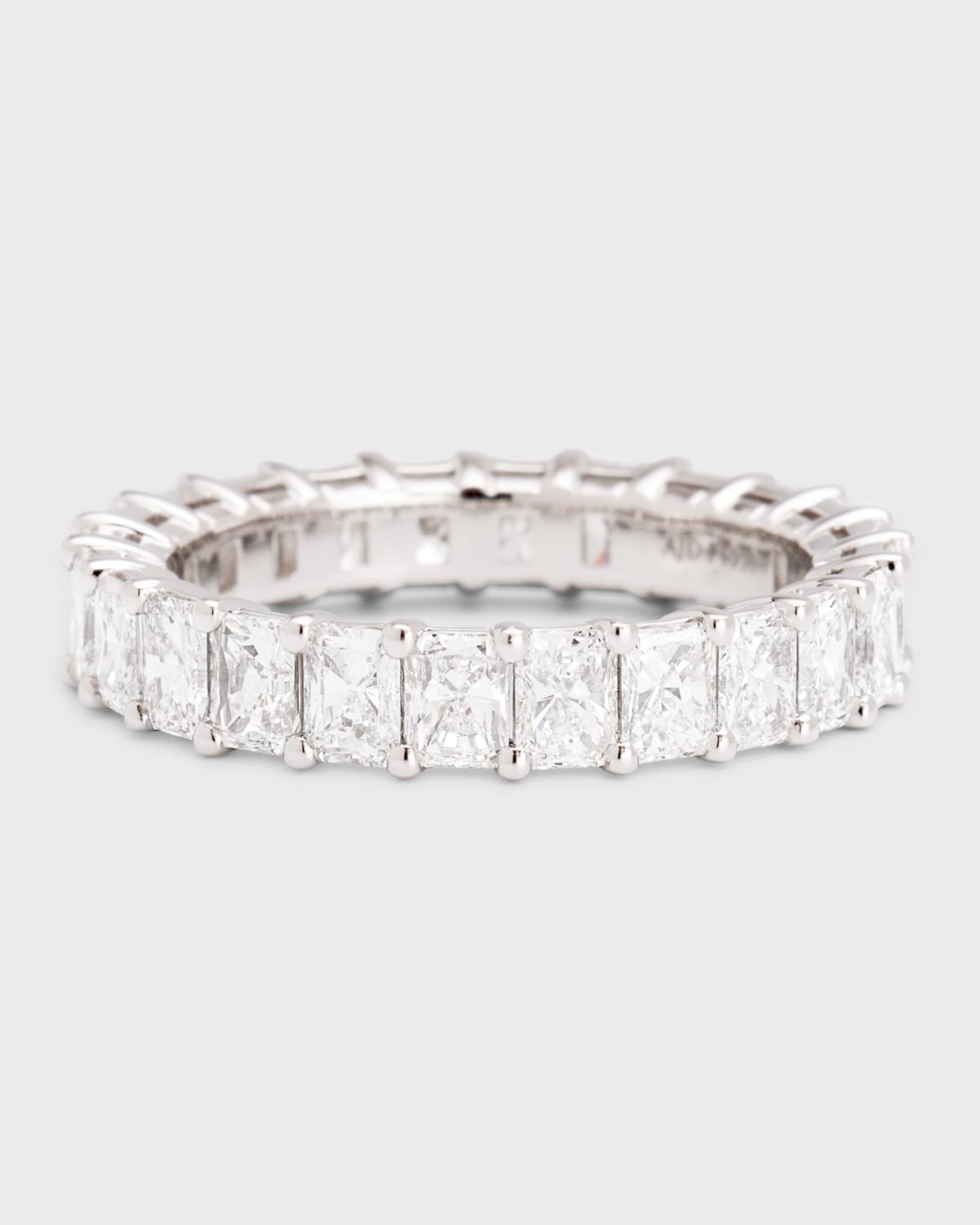 Neiman Marcus Diamonds Platinum Radiant Diamond Eternity Band, Size 6.75, 4.08tcw