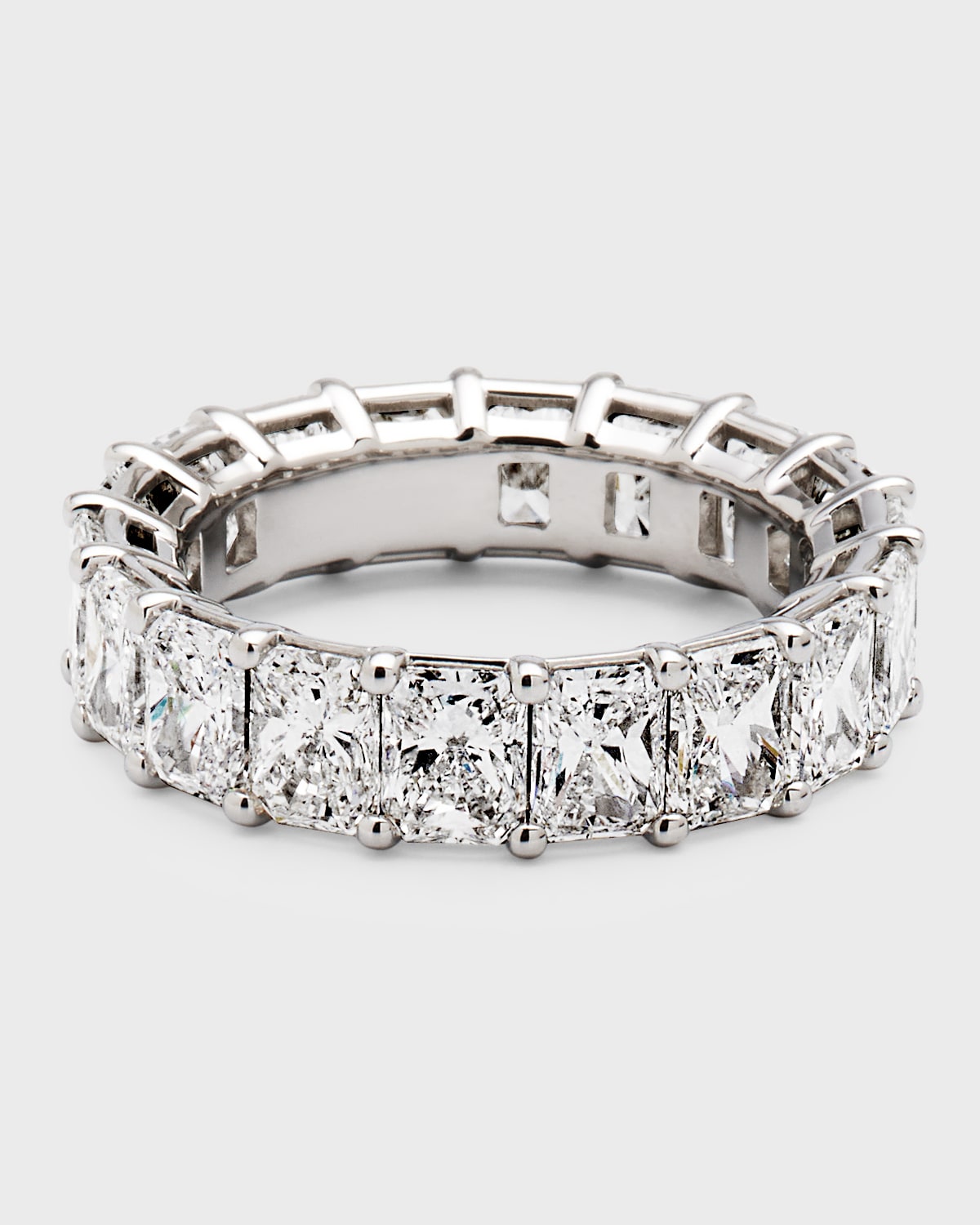 Platinum Radiant FG/VS Diamond Eternity Band, Size 6, 7.38tcw
