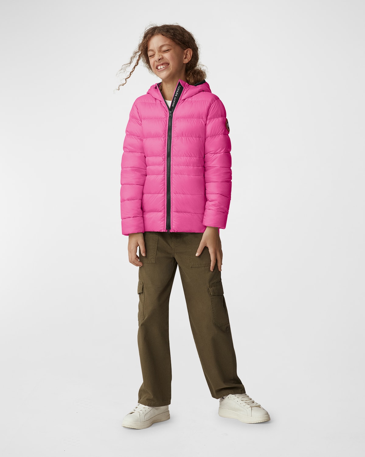 Canada Goose Kid's Cypress Youth Logo Quilted Jacket In Summit Pink