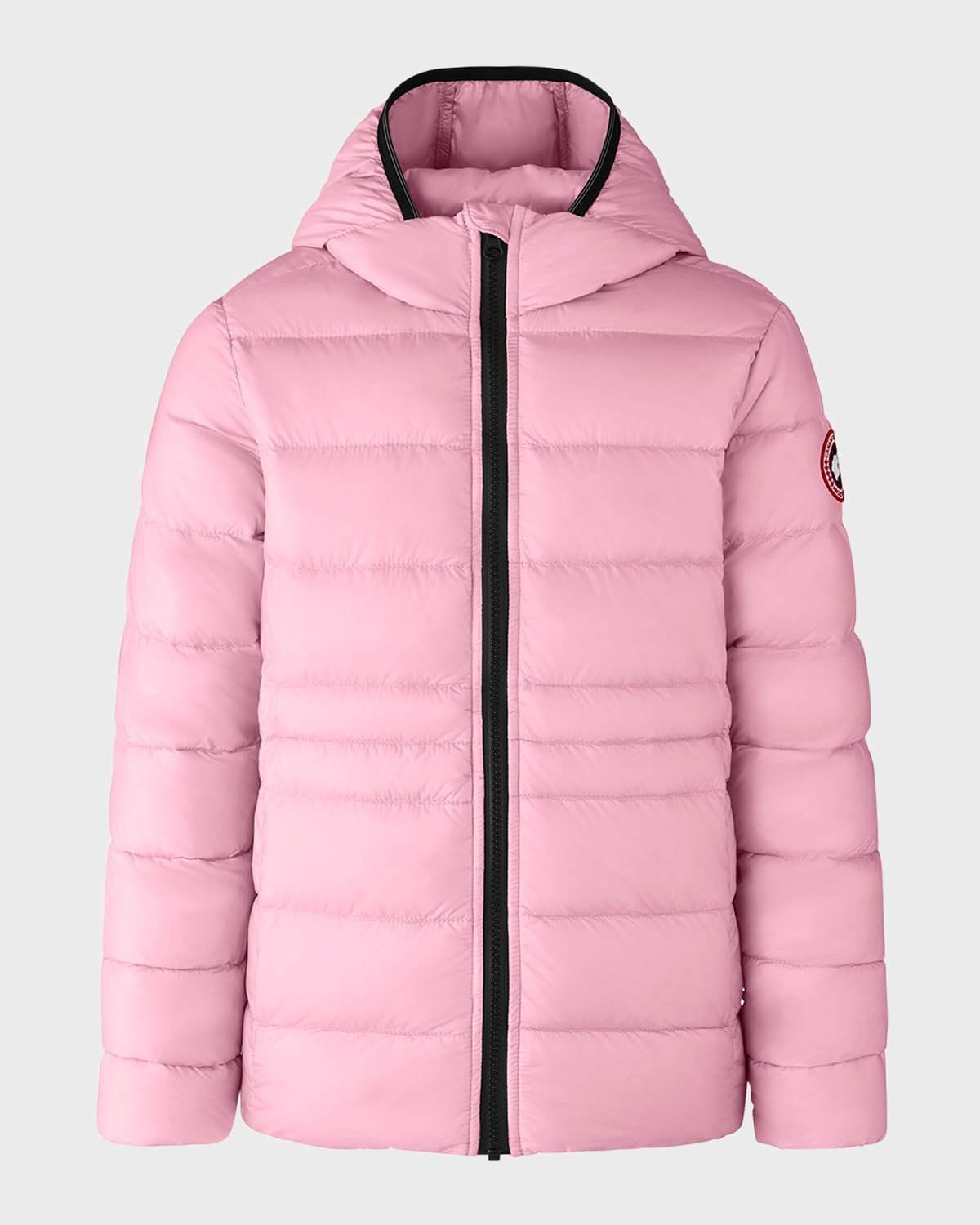 Canada Goose Kid's Cypress Youth Logo Quilted Jacket In Plum Blossom-fleu