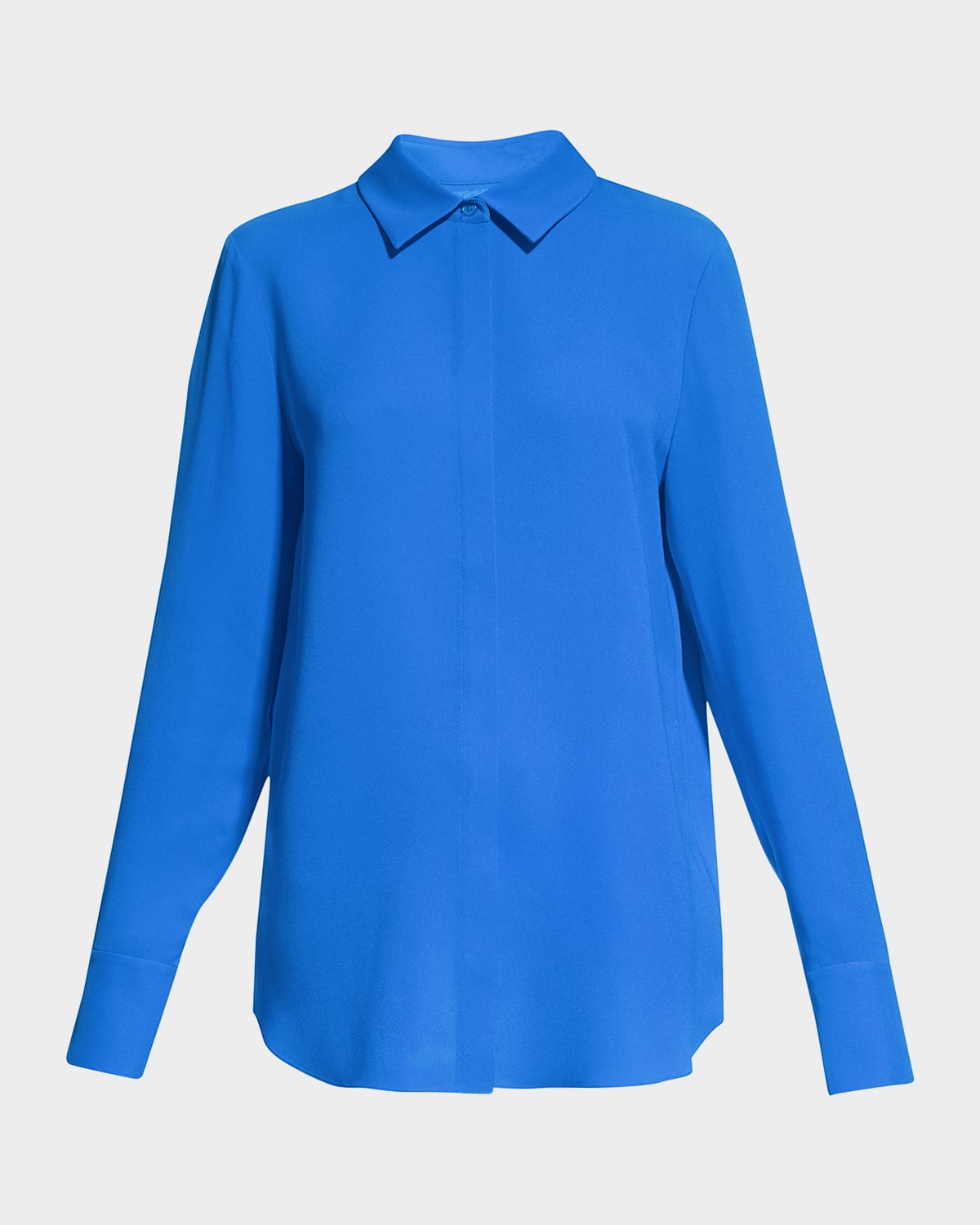 Lafayette 148 Scottie Silk Button-down Blouse