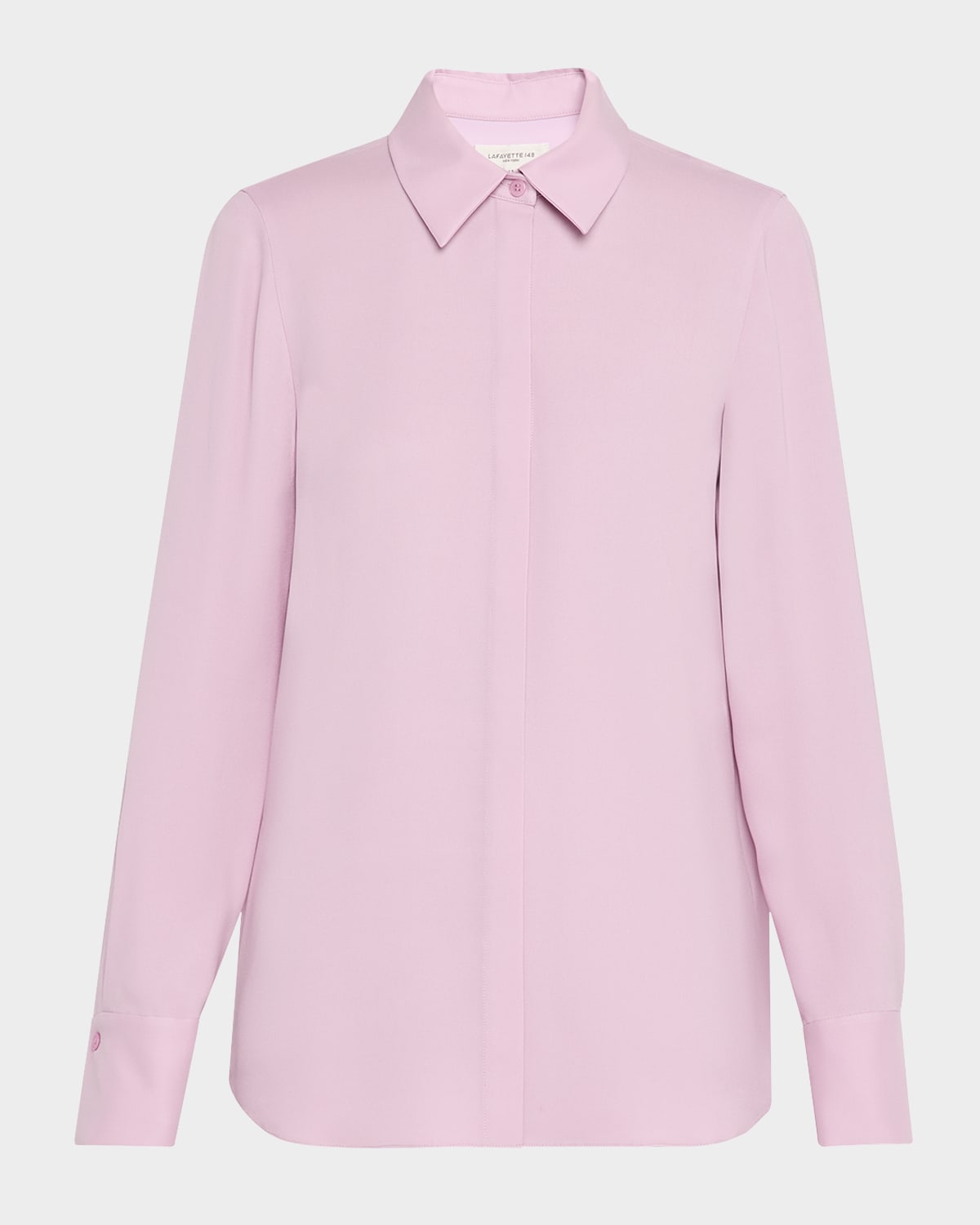 Scottie Silk Button-Down Blouse