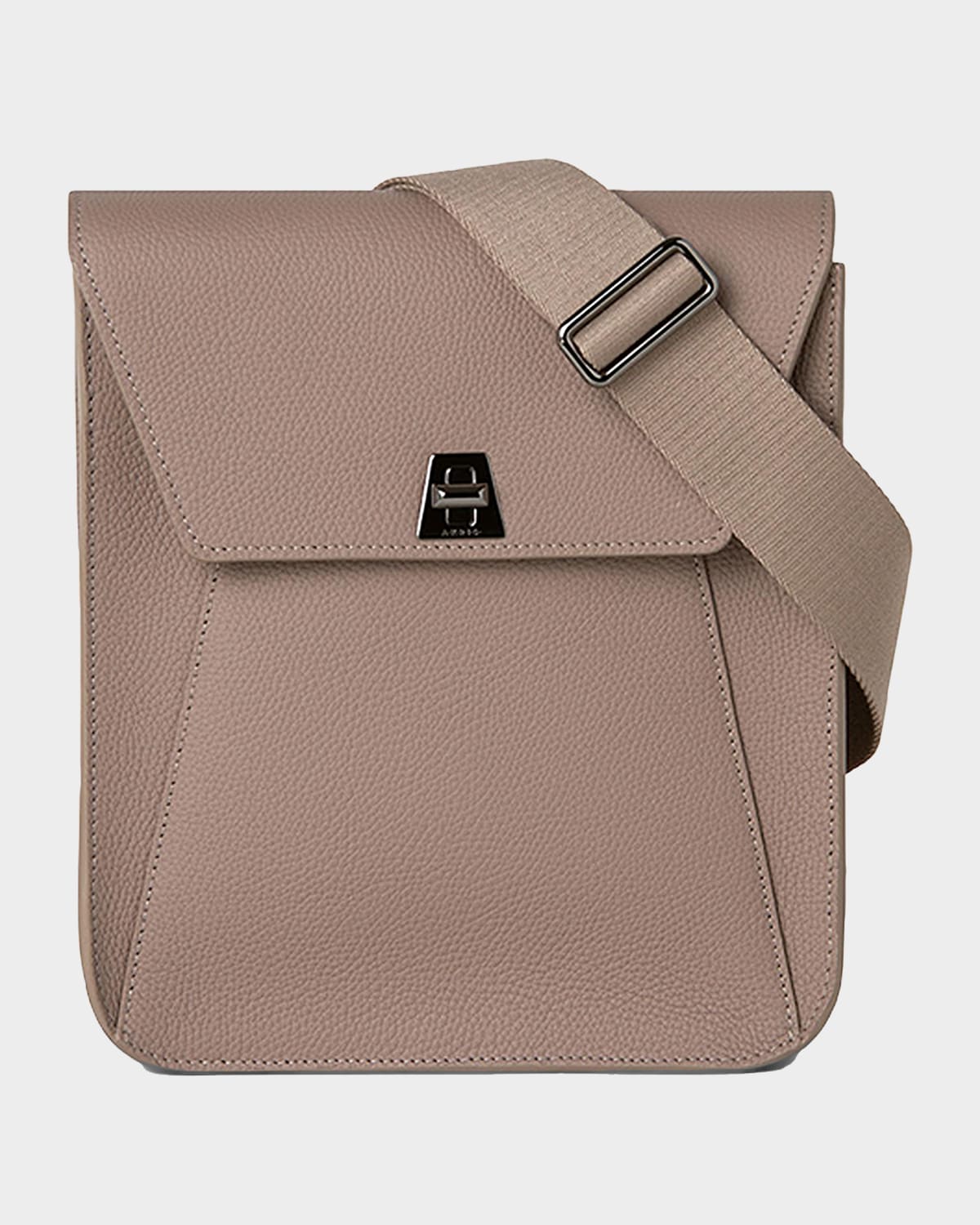 Akris Anouk Small Leather Messenger Bag In Brown