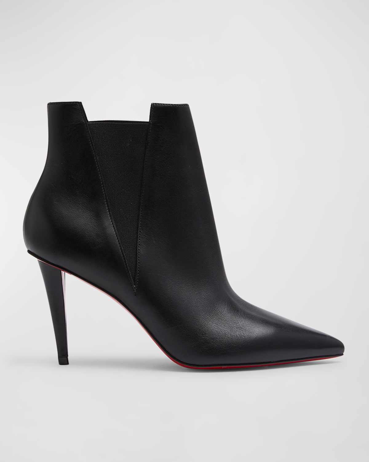 Shop Christian Louboutin Astribooty Calfskin Red Sole Chelsea Booties In Black