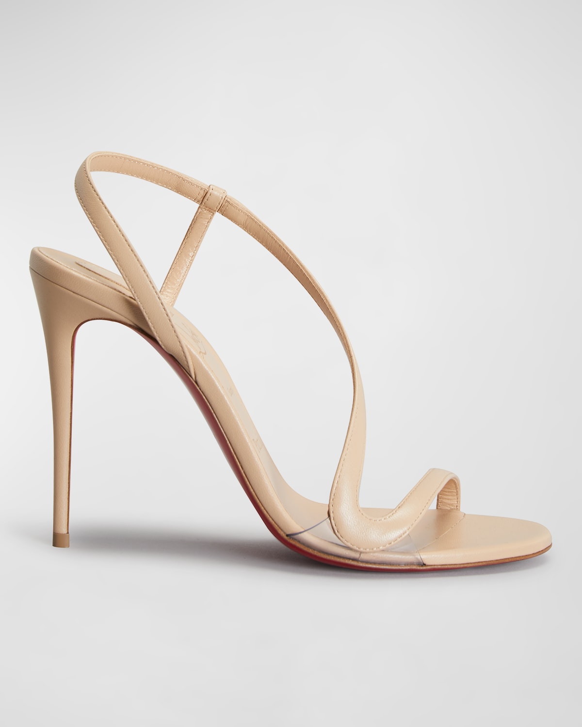 Christian Louboutin Rosalie 100 Leather Sandal In Beige