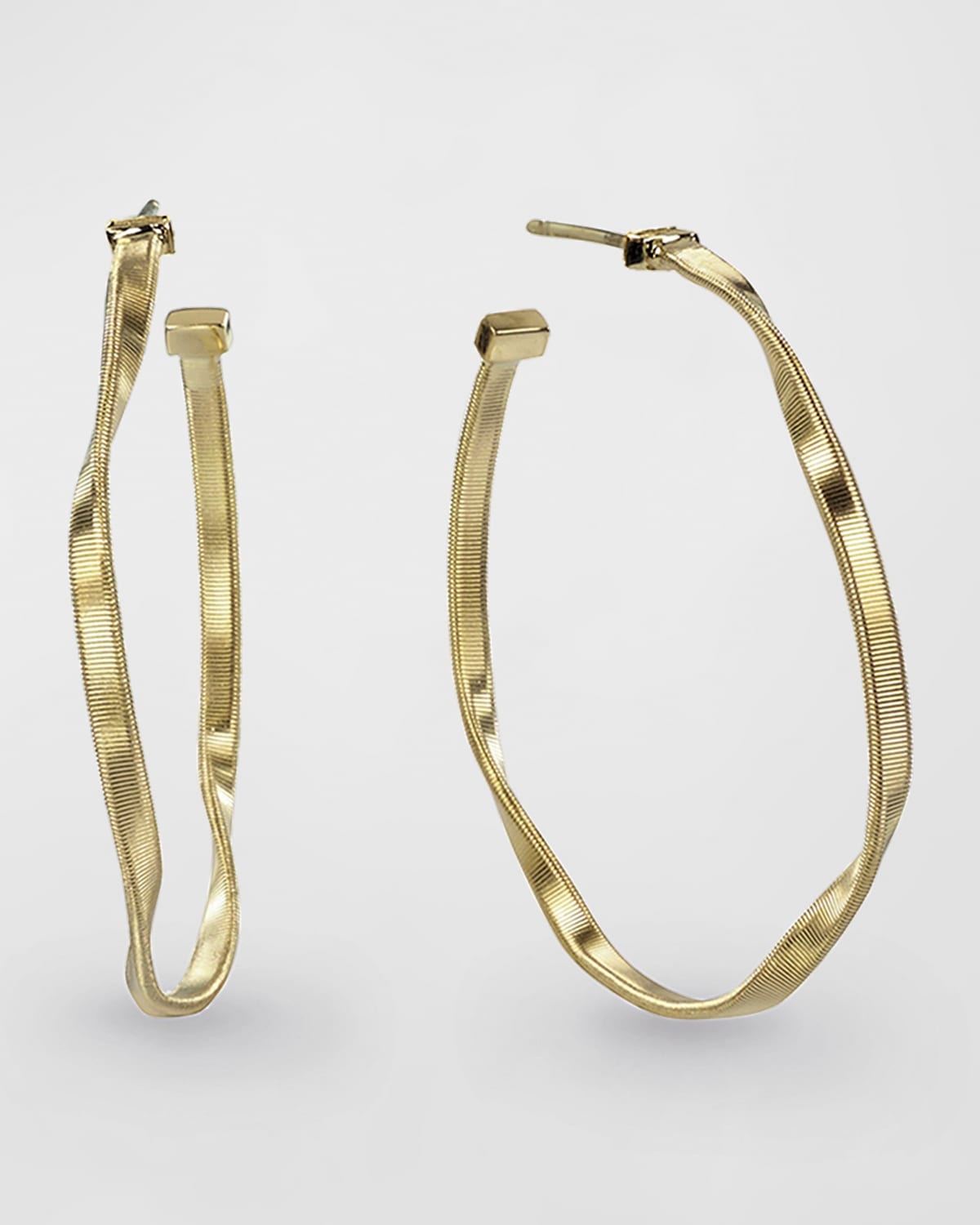 Marco Bicego 18k Yellow Gold Marrakech Twisted Medium Hoop Earrings