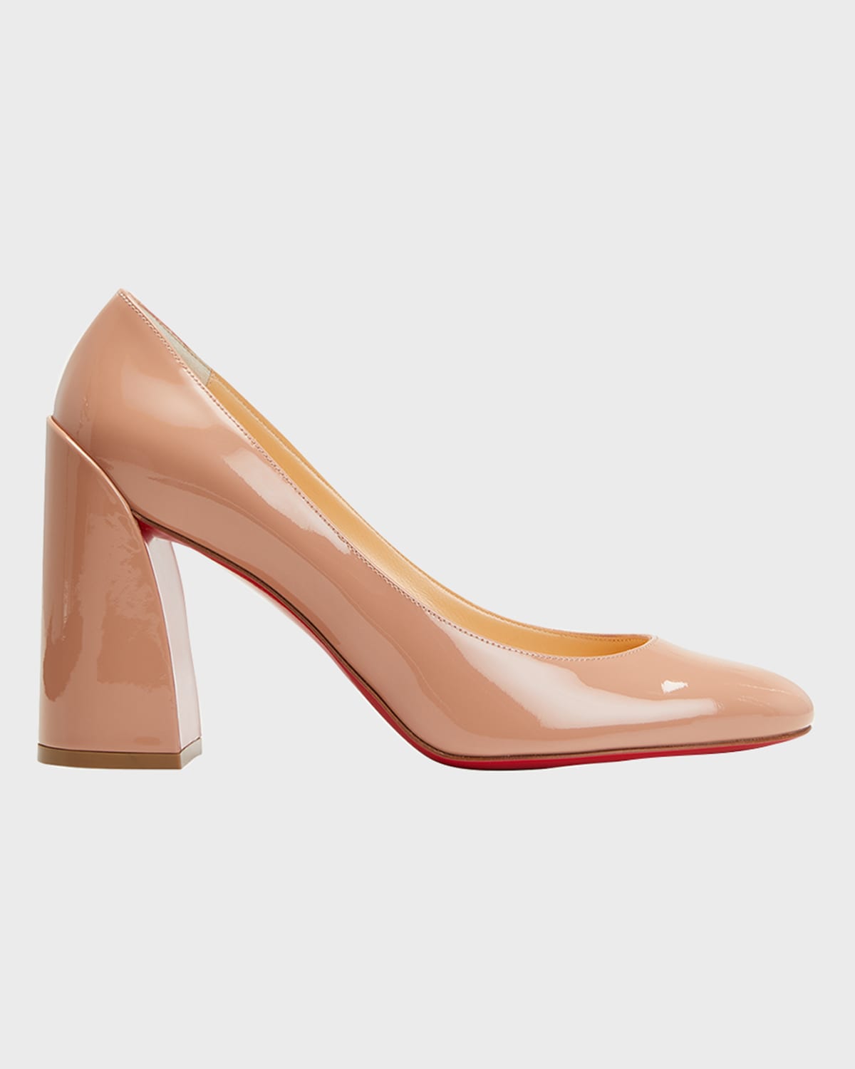 Christian Louboutin Miss Sab Patent Red Sole Pumps In Blush