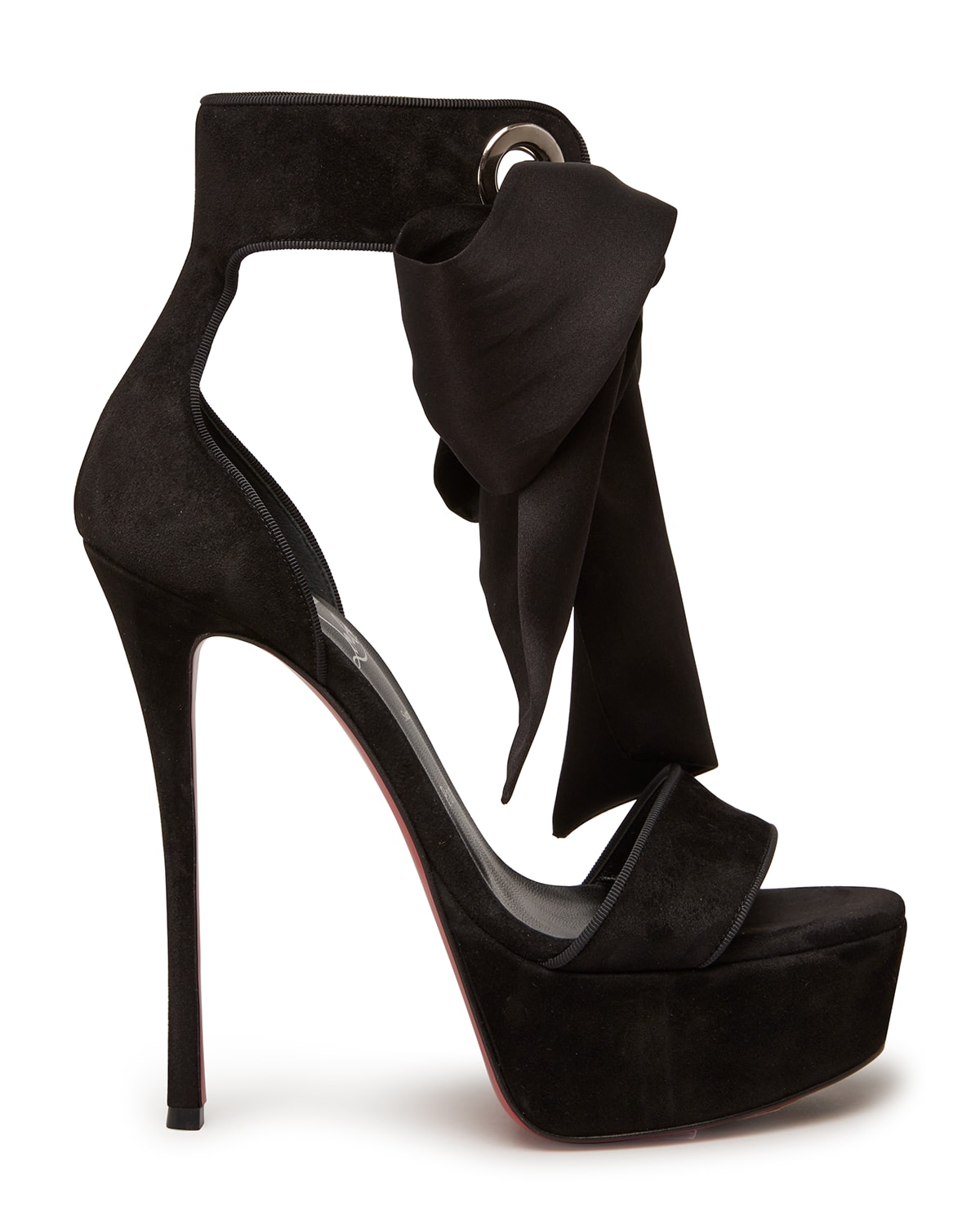 Christian Louboutin TORRIDA ALTA 150 Silk Tie Bow Heels Pump Shoes Sandals  $1395