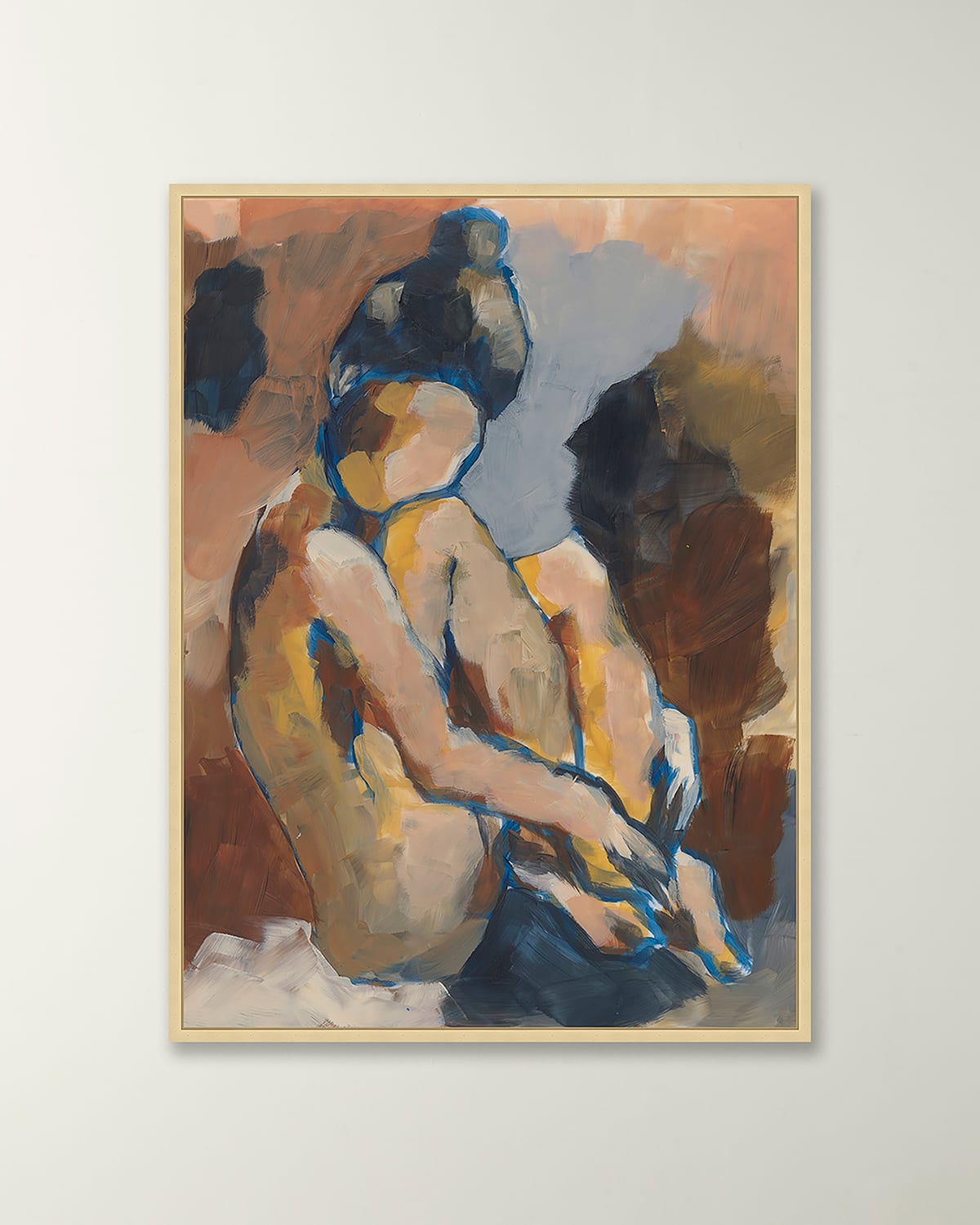 Shop Wendover Art Group 'modest Figure 1' Wall Art In Champagne