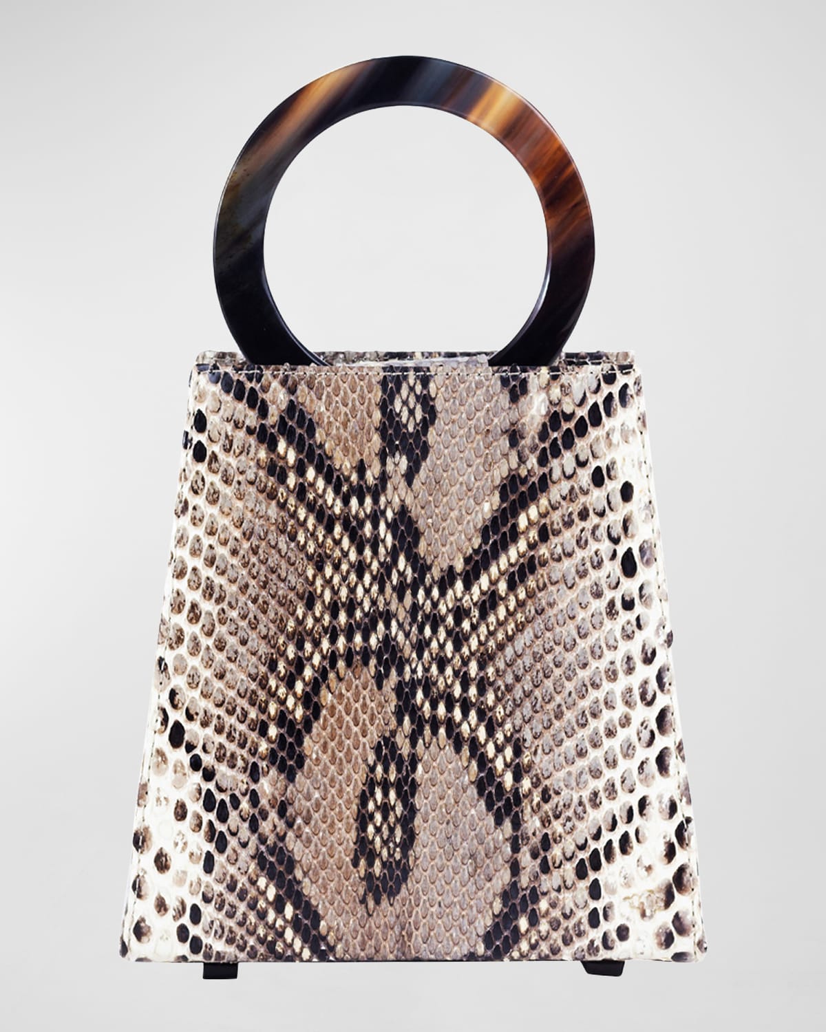 Adriana Castro Azza Mini Python Top-handle Bag In Natural