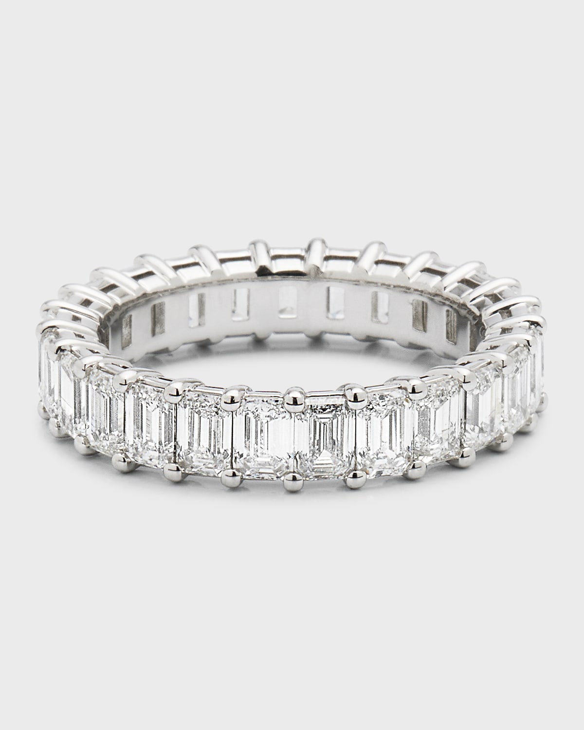 Neiman Marcus Diamonds Platinum Emerald-cut Fg/vs Diamond Eternity Band