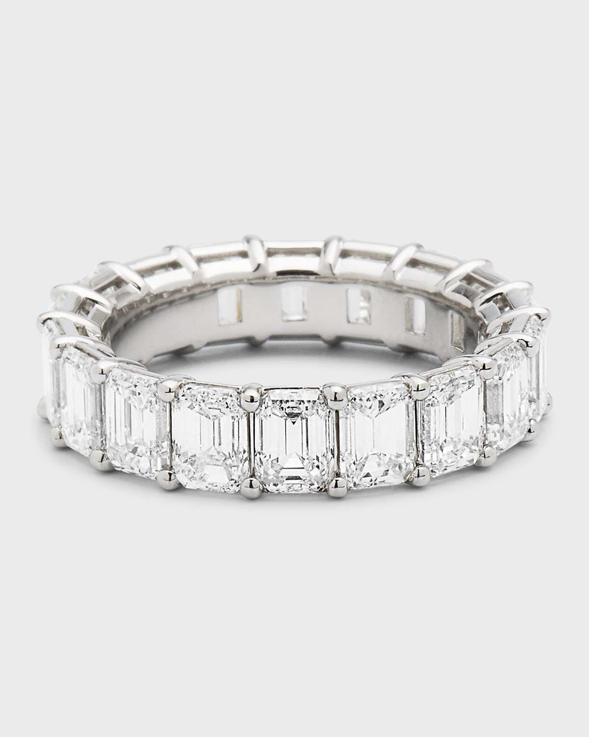 Neiman Marcus Diamonds Platinum Emerald-cut Fg/vs Diamond Eternity Band