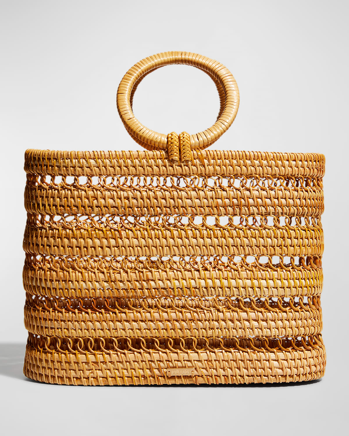Coco Basket Rattan Top-Handle Bag
