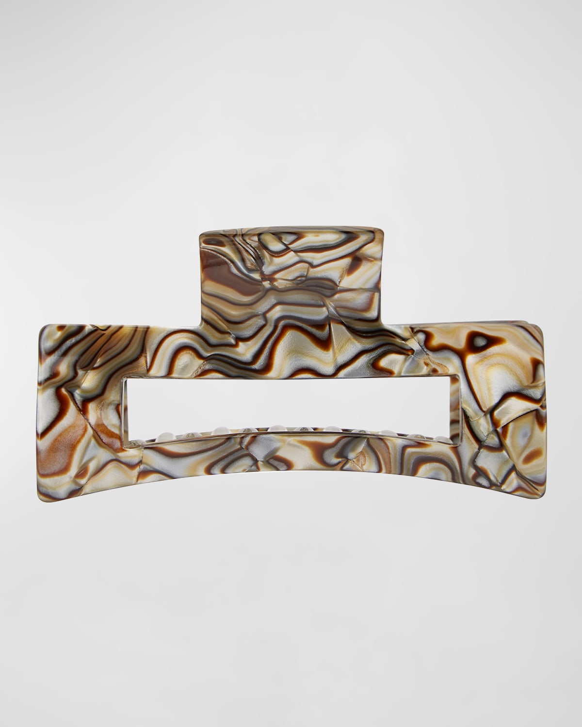 L Erickson Large Cutout Rectangle Jaw Hair Clip In Onyx