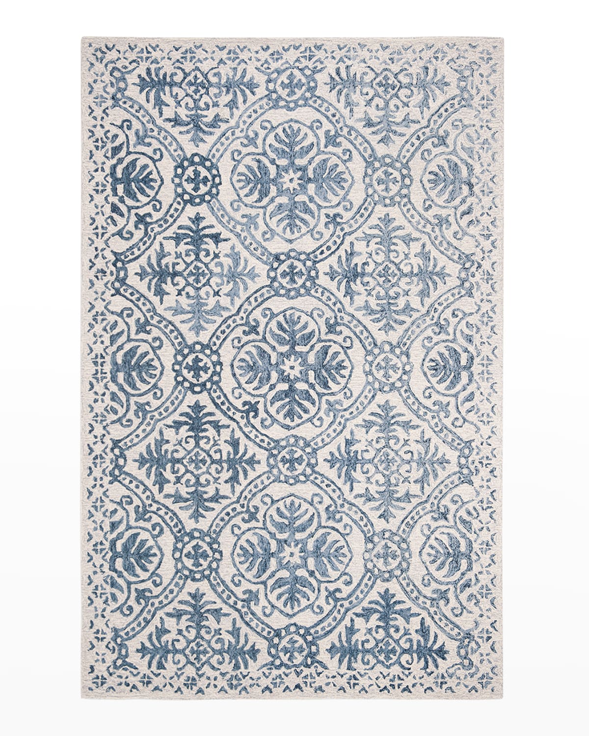 Ralph Lauren Nina Hand-tufted Rug, 8' X 10' In Navy, Ivory