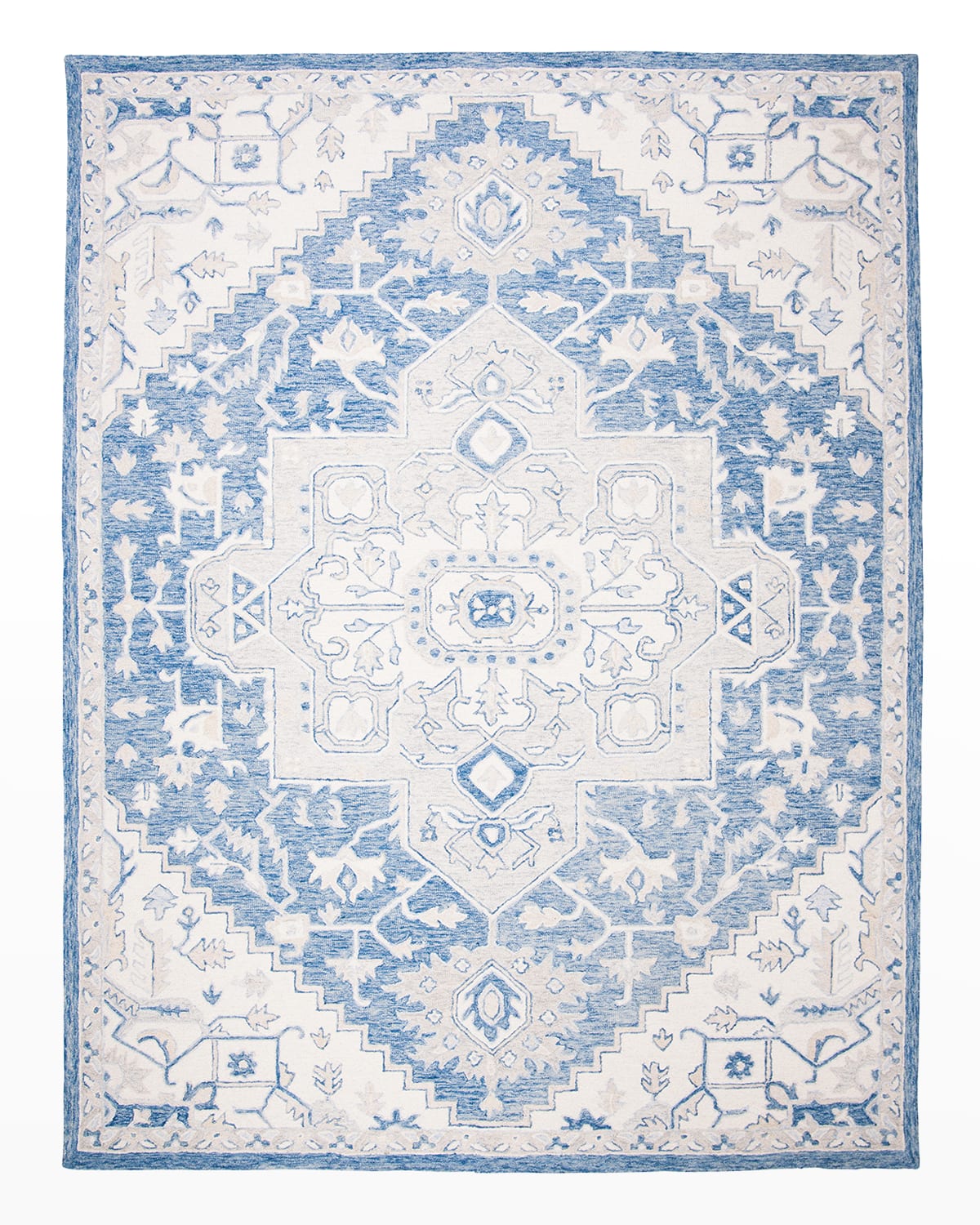 Ralph Lauren Percy Blue Hand-woven Rug, 8' X 10' In Blue, Ivory
